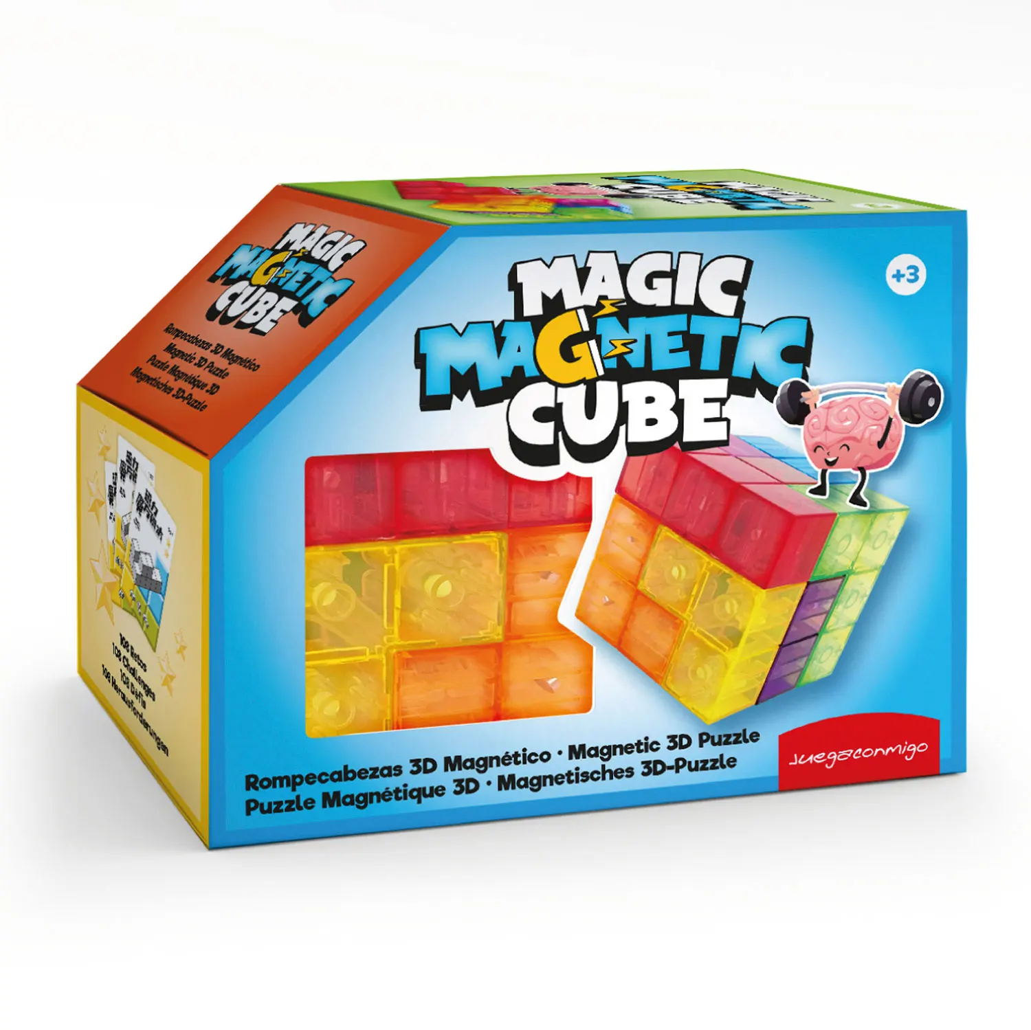 Magic Magnetic Cube / magnetisches Geduldspiel-JuegaConmigo