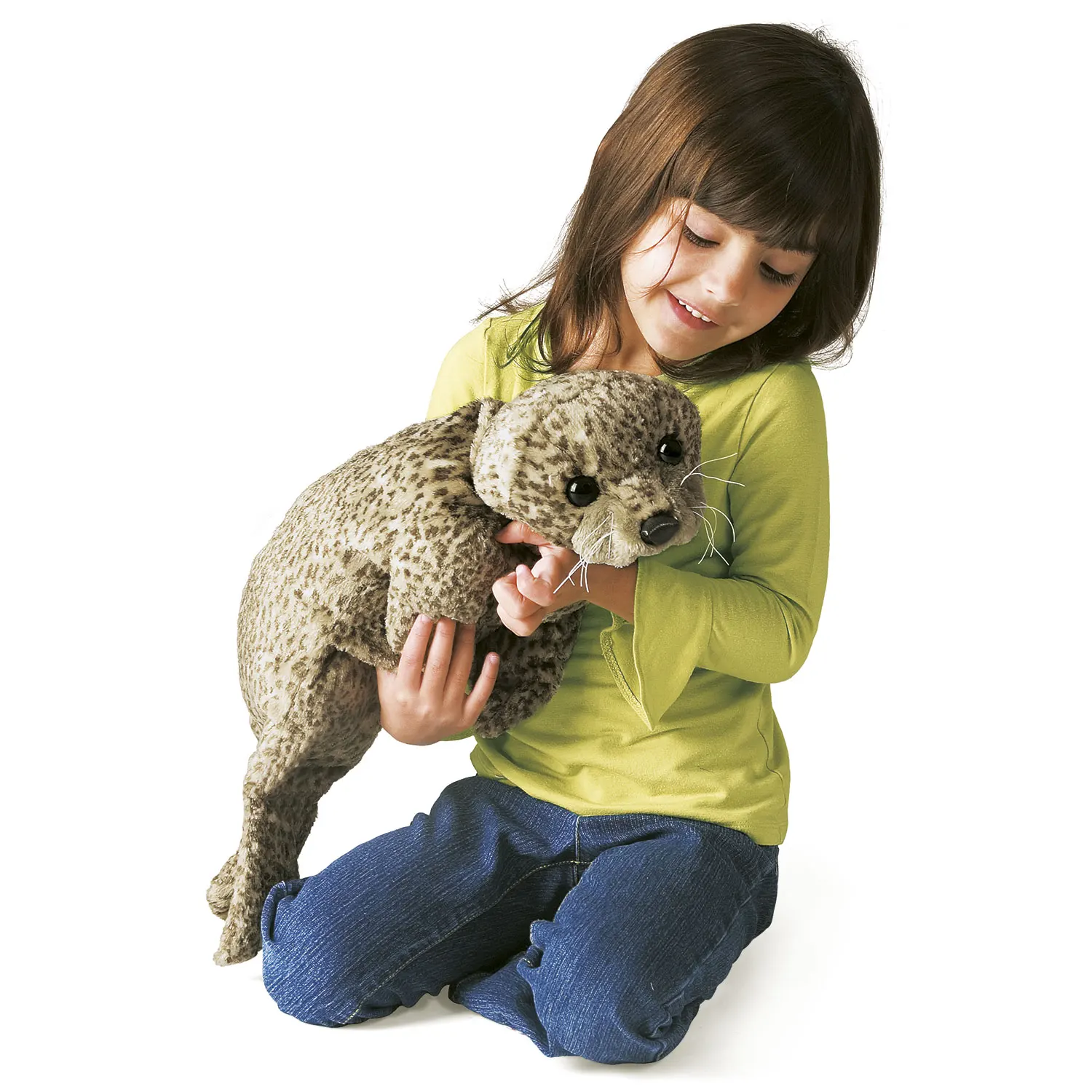 Seerobbenbaby, silber / Harbor Seal-Folkmanis® Puppets