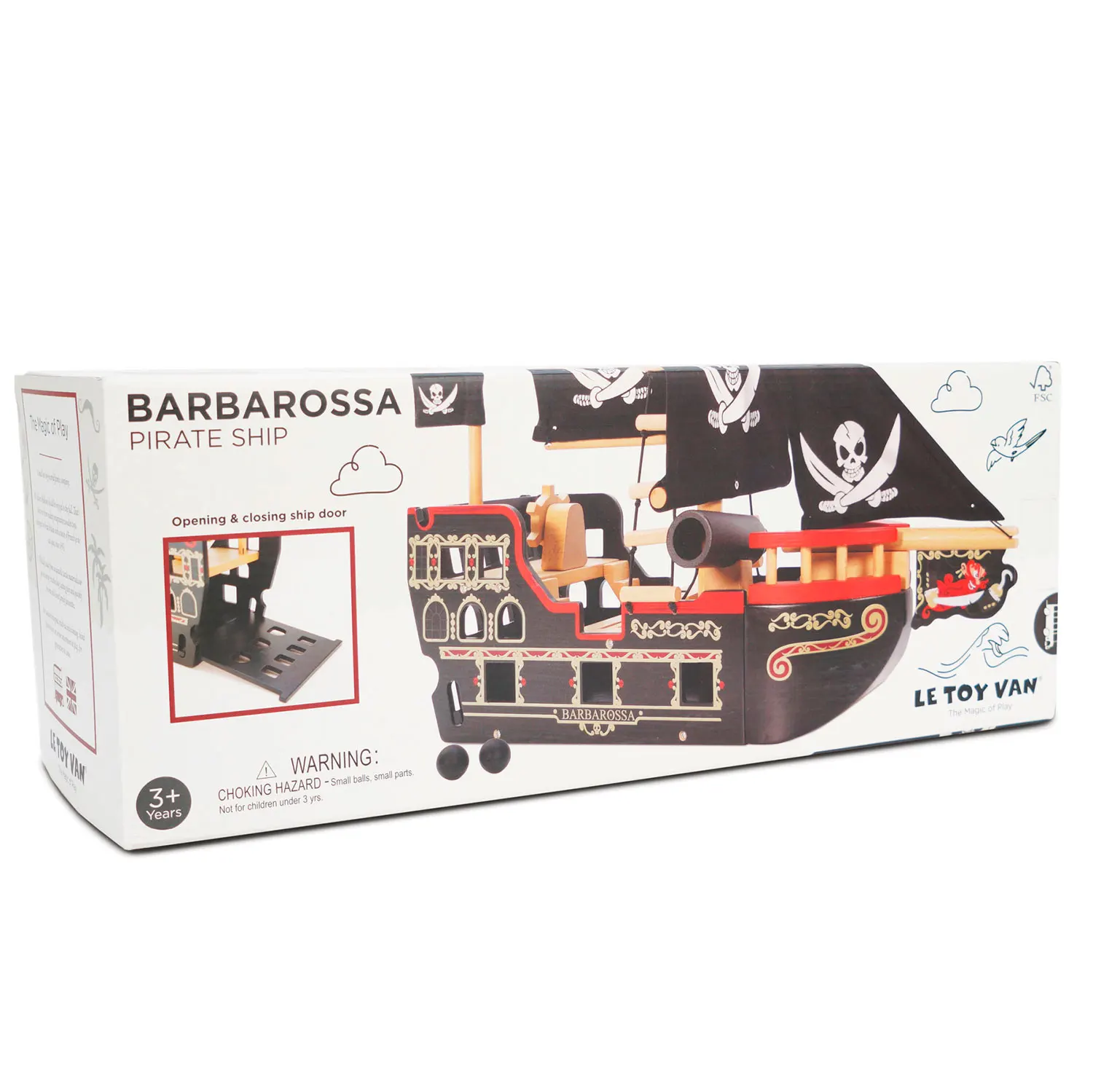 Barbarossa Piratenschiff & Figuren / Barbarossa Pirate Ship & Characters-Le Toy Van (LTV)