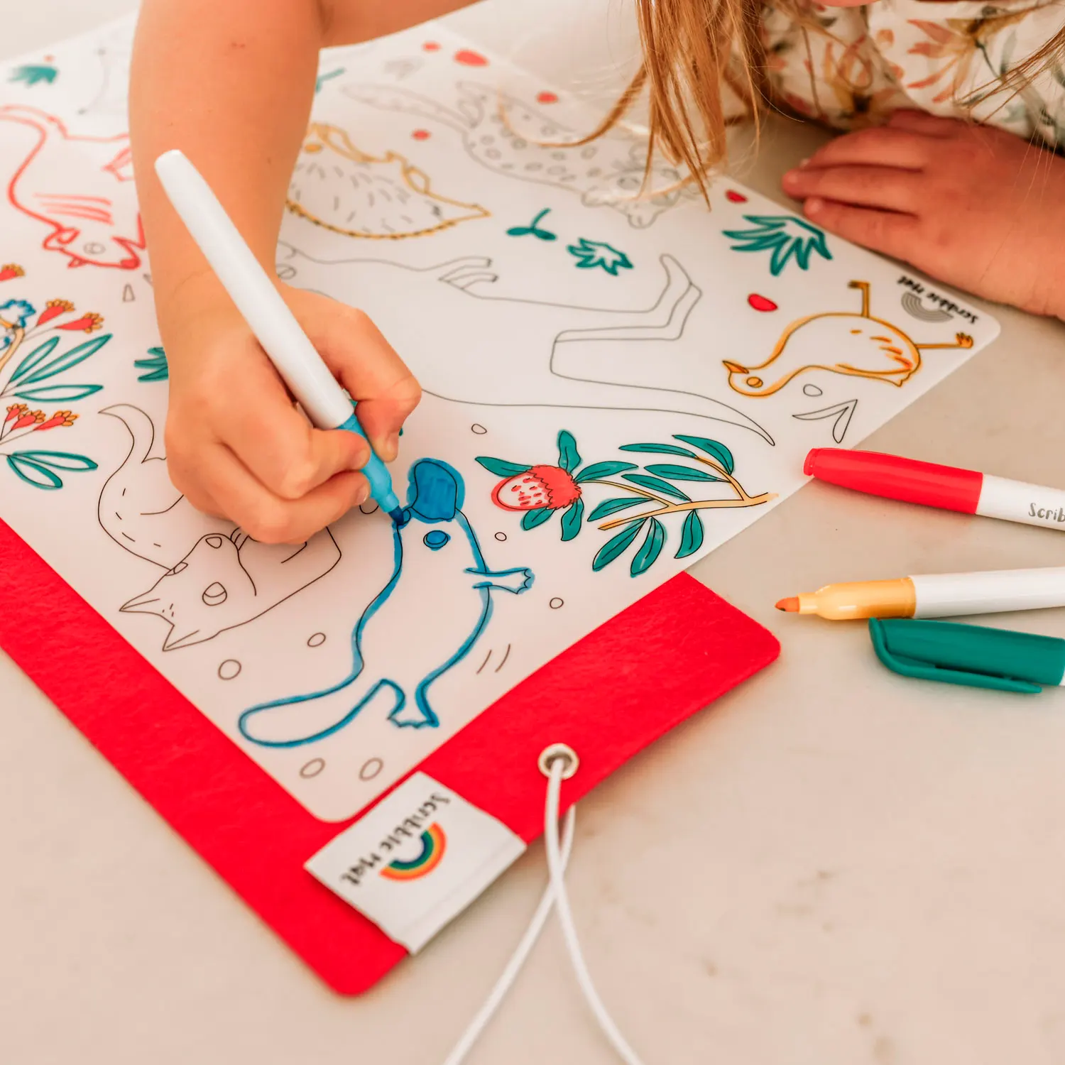 Scribble Mat 4 Farben / 4 colors - Australien Animals-JuegaConmigo