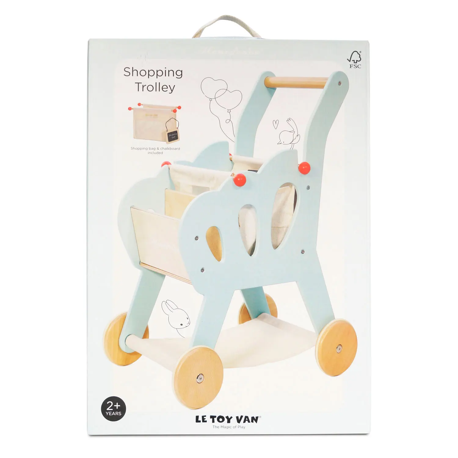 Einkaufswagen (mit abnehmbarer Stofftasche) / Shopping Grocery Trolley & Bag-Le Toy Van (LTV)