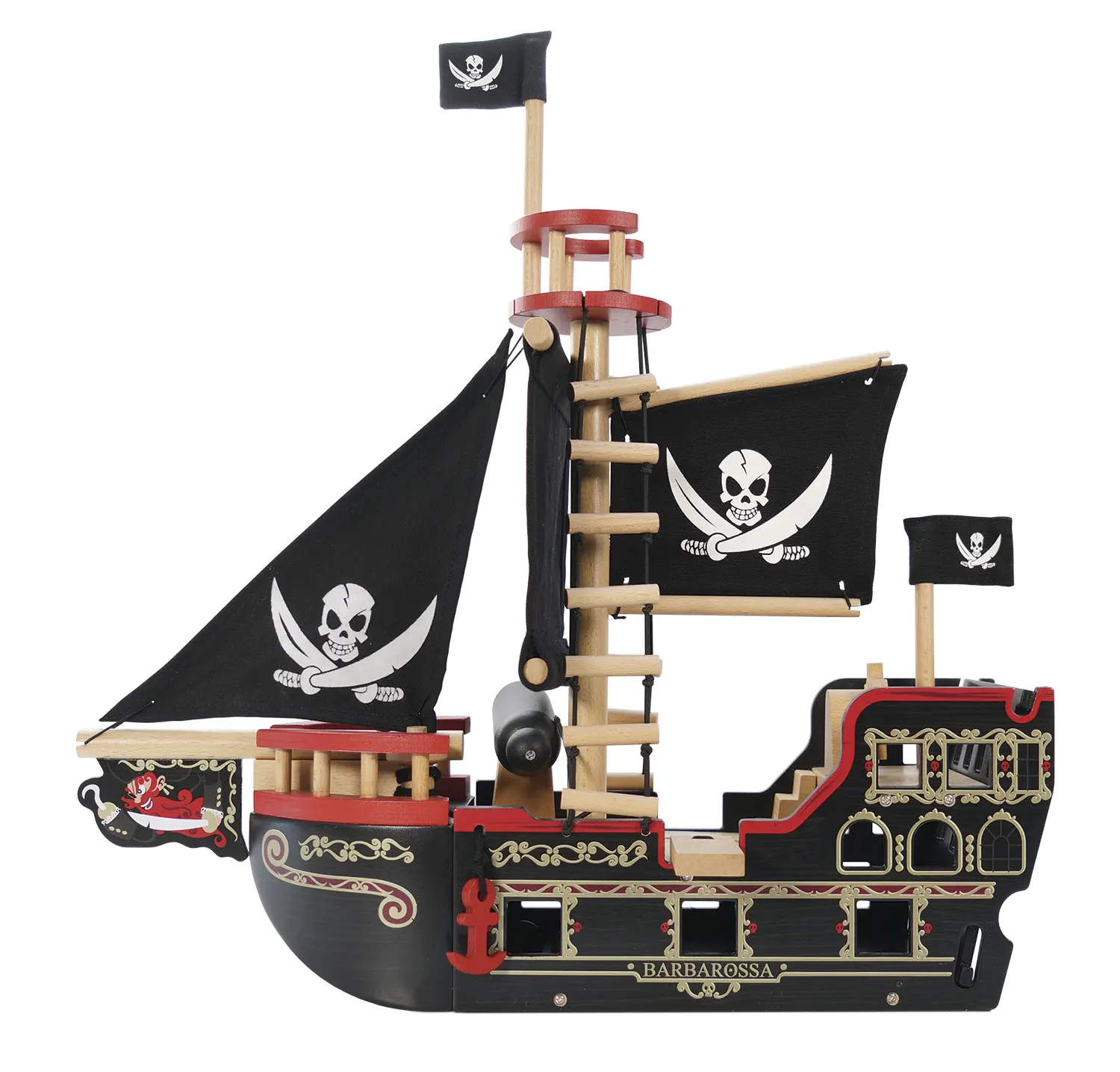 Barbarossa Piratenschiff & Figuren / Barbarossa Pirate Ship & Characters-Le Toy Van (LTV)