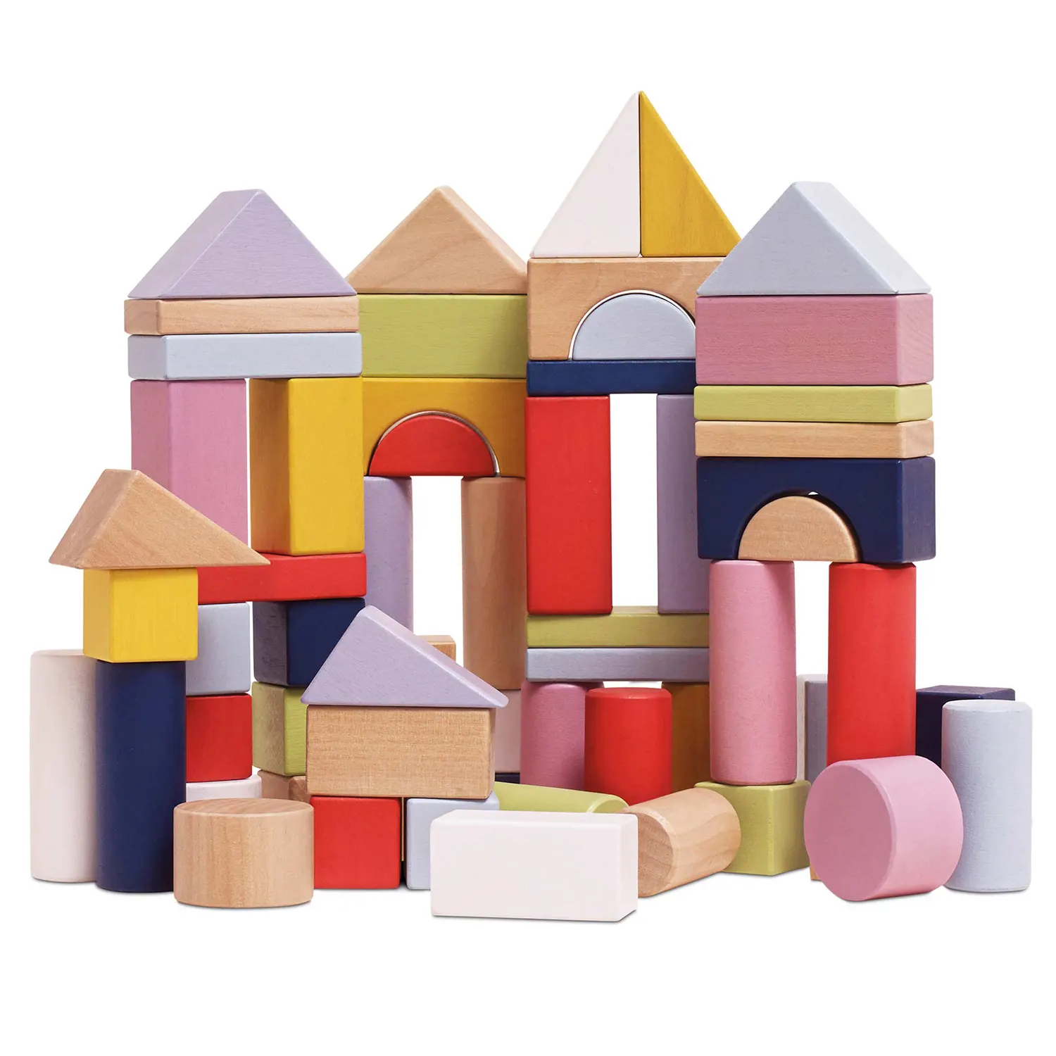 Bausteine & Tasche / Colourful Building Blocks & Bag - 60 pc. (New Look)-Le Toy Van (LTV)