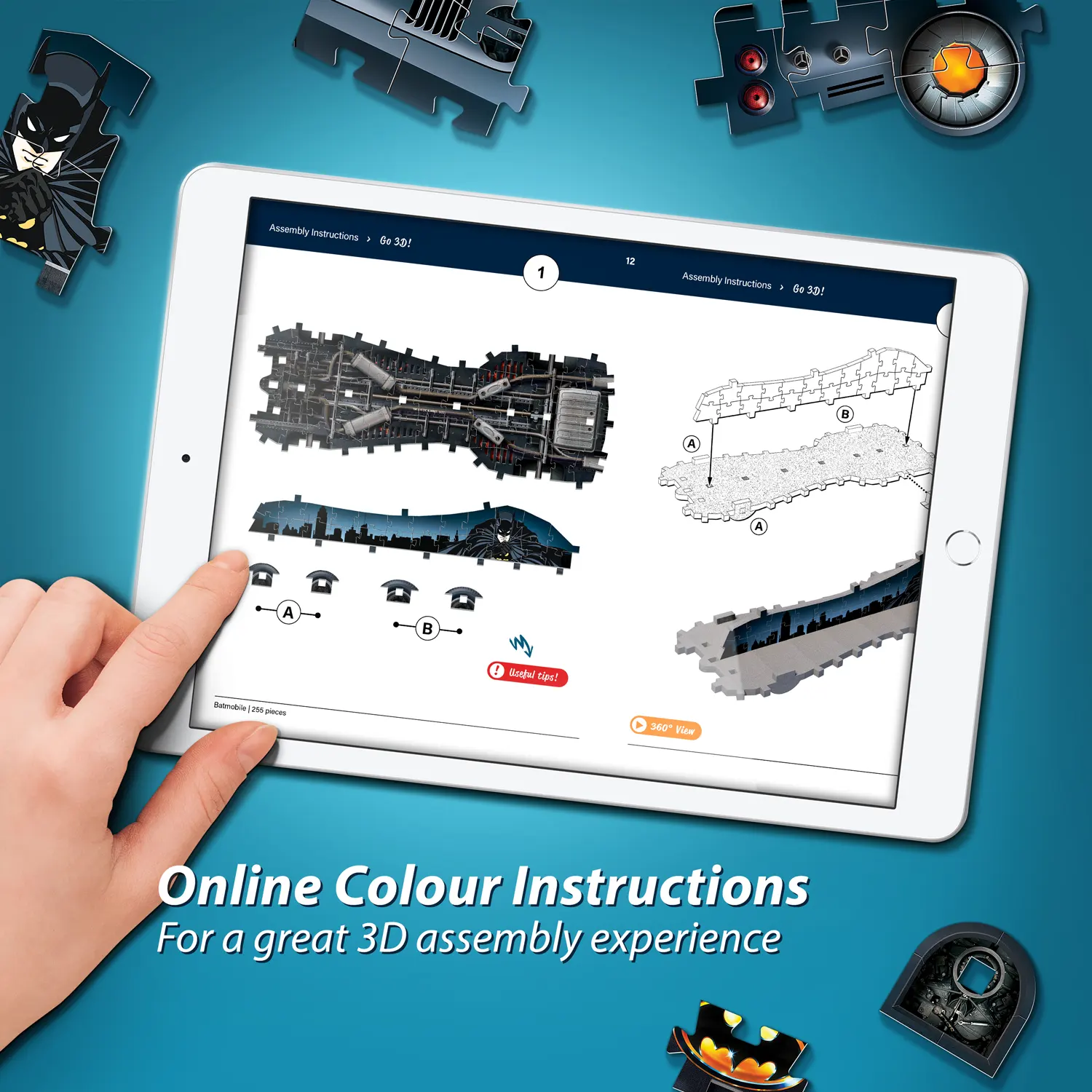 Batmobil 255 pcs. 3D Puzzle-Wrebbit-3D Puzzles