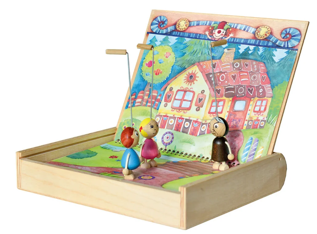 Das kleine Buchtheater 245 - Geschichtenbuch, 12 Bühnenbilder, 7 Holzfiguren-WeyKick
