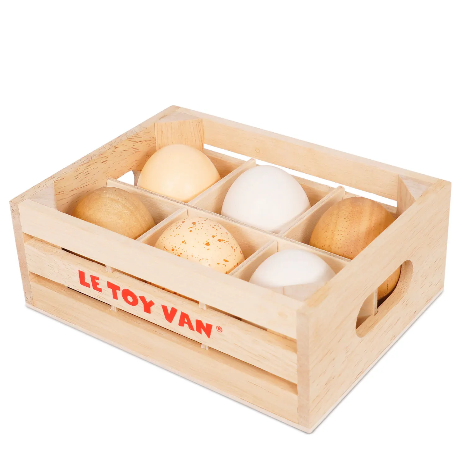 Frische Holzeier halbes Dutzend Marktkiste/Farm Eggs Wooden Market Crate - 2022-Le Toy Van (LTV)