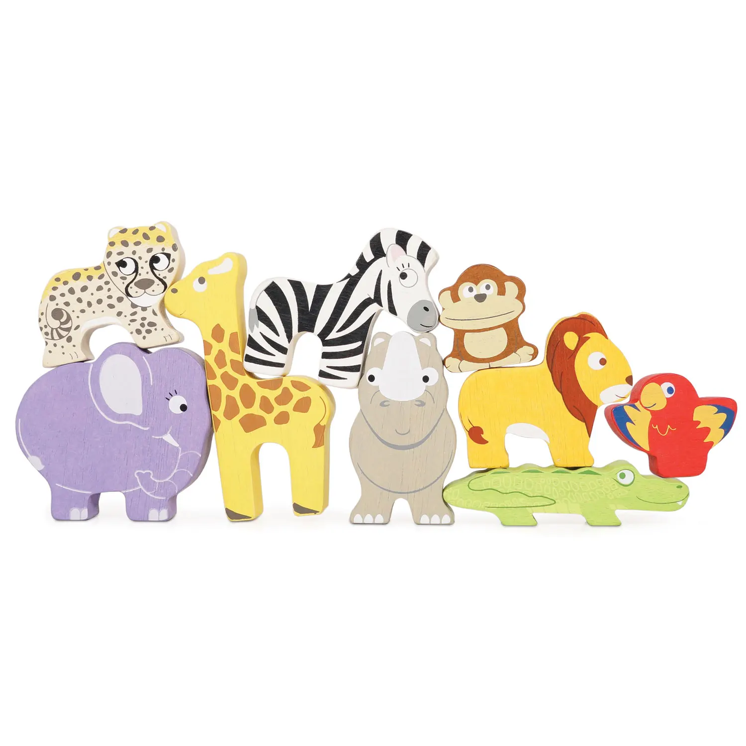 Stapelspiel Afrika / Africa Stacking Animals & Bag-Le Toy Van (LTV)