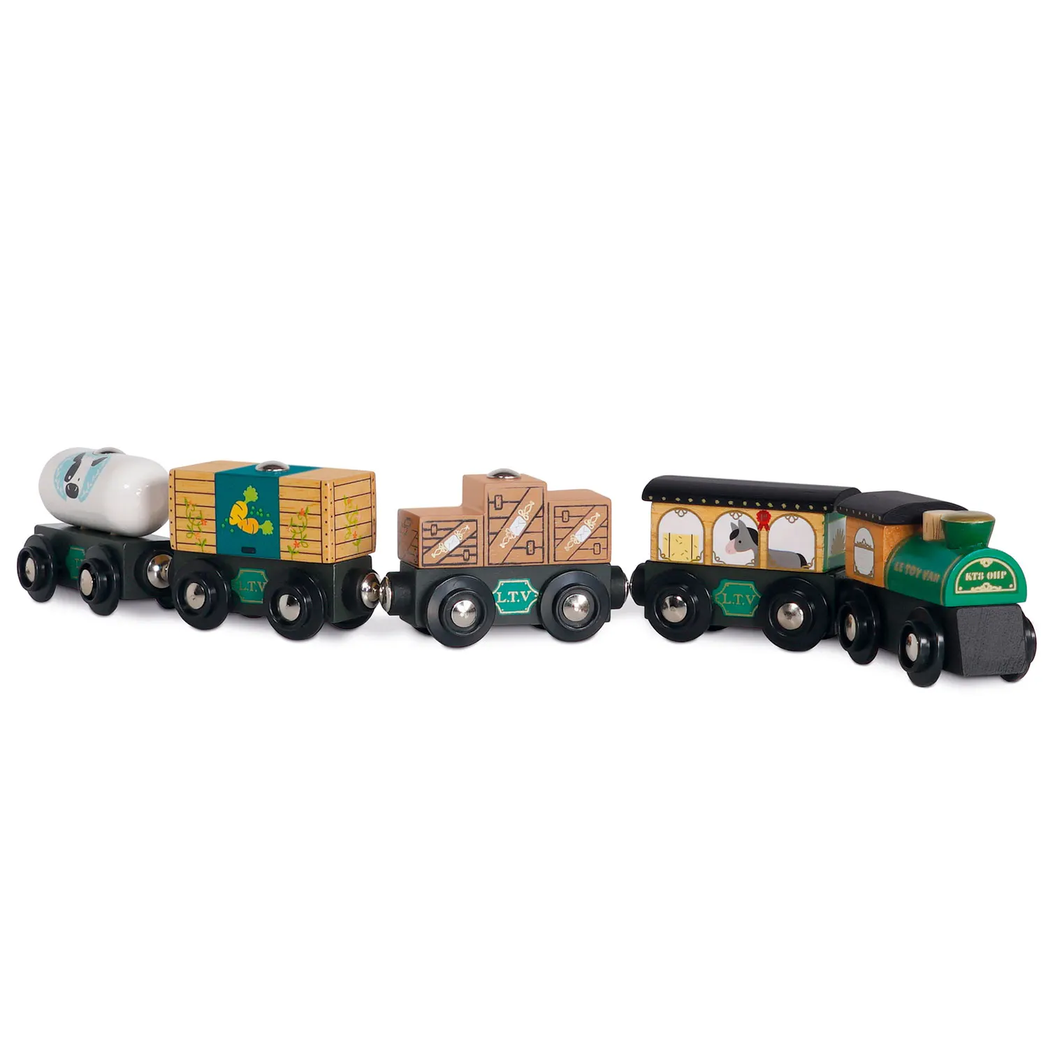 Grüner Zug & Güterwagen / Great Green Train & Goods Wagons-Le Toy Van (LTV)