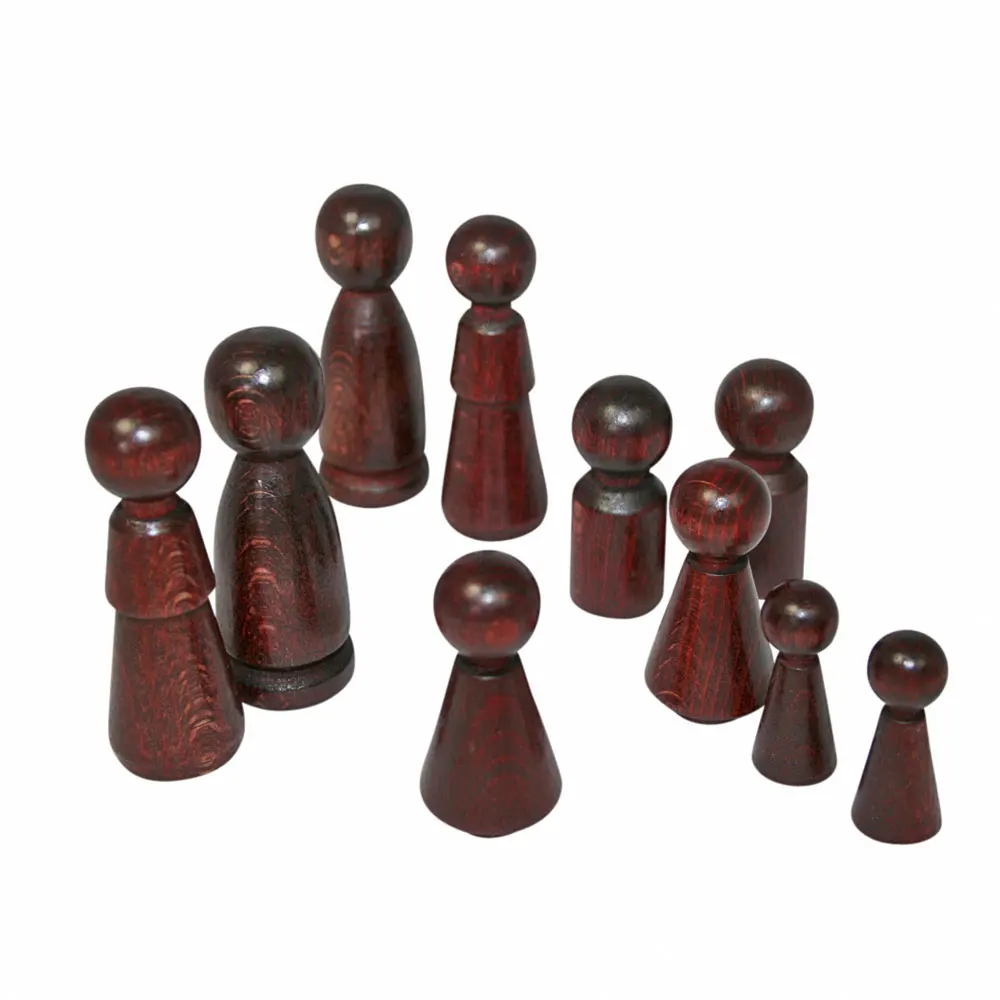 Zusatzfiguren braun (10)  für Familienbrett-KIKT · Kölner Institut für Kindertherapie