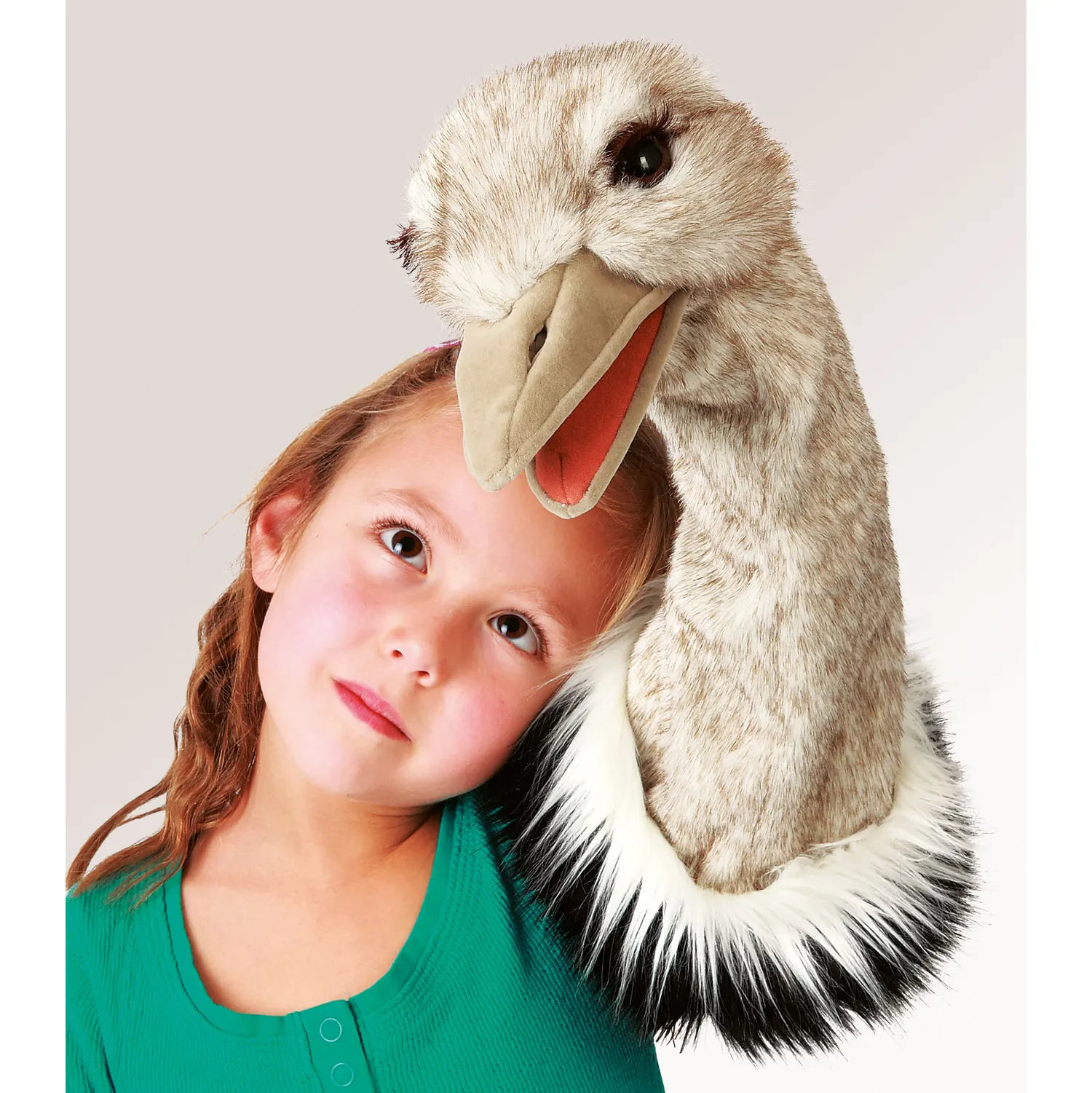 Vogel Strauß für die Puppenbühne / Ostrich Stage Puppet-Folkmanis® Puppets