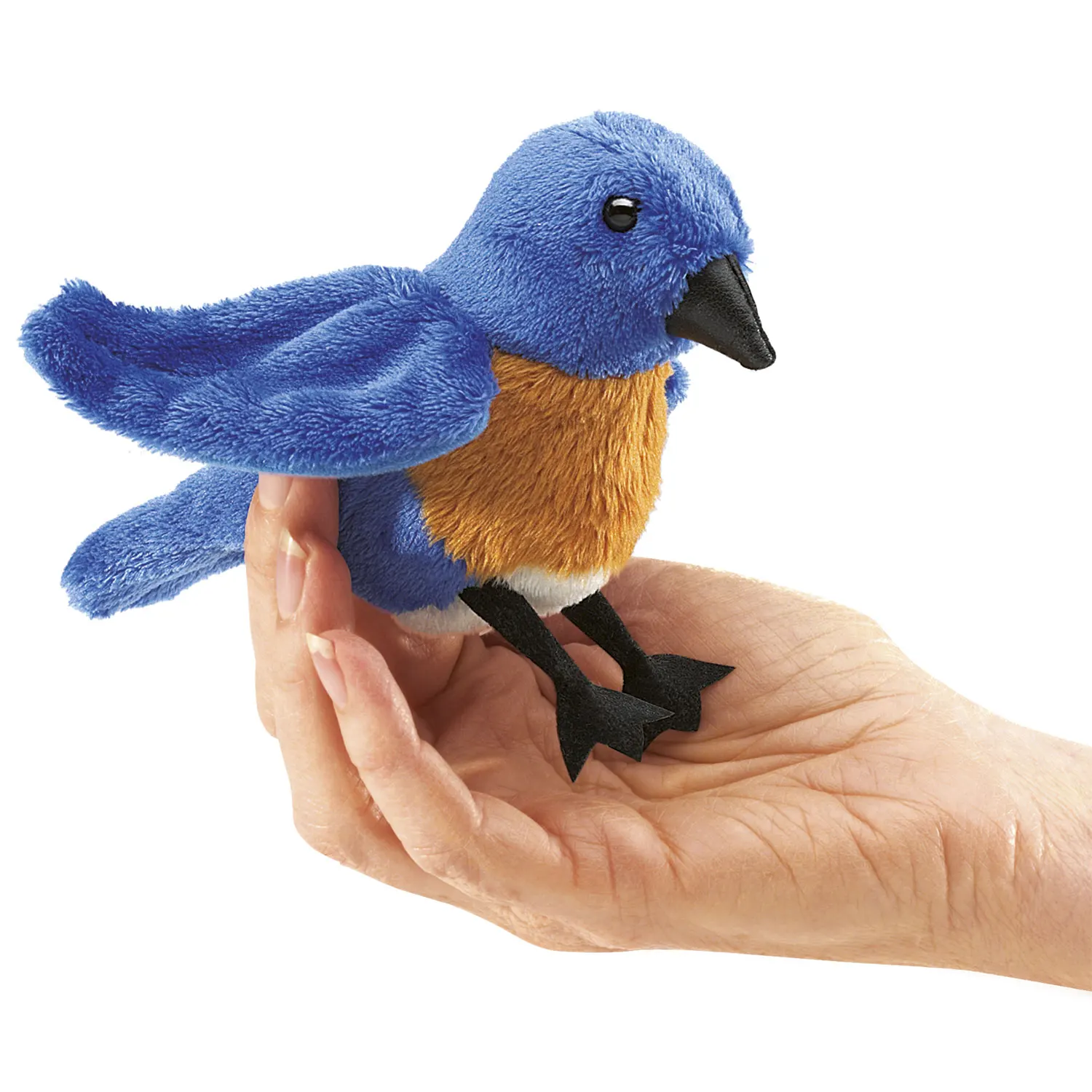 Mini Hüttensänger-Vogel (blau) / Mini Bluebird-Folkmanis® Puppets
