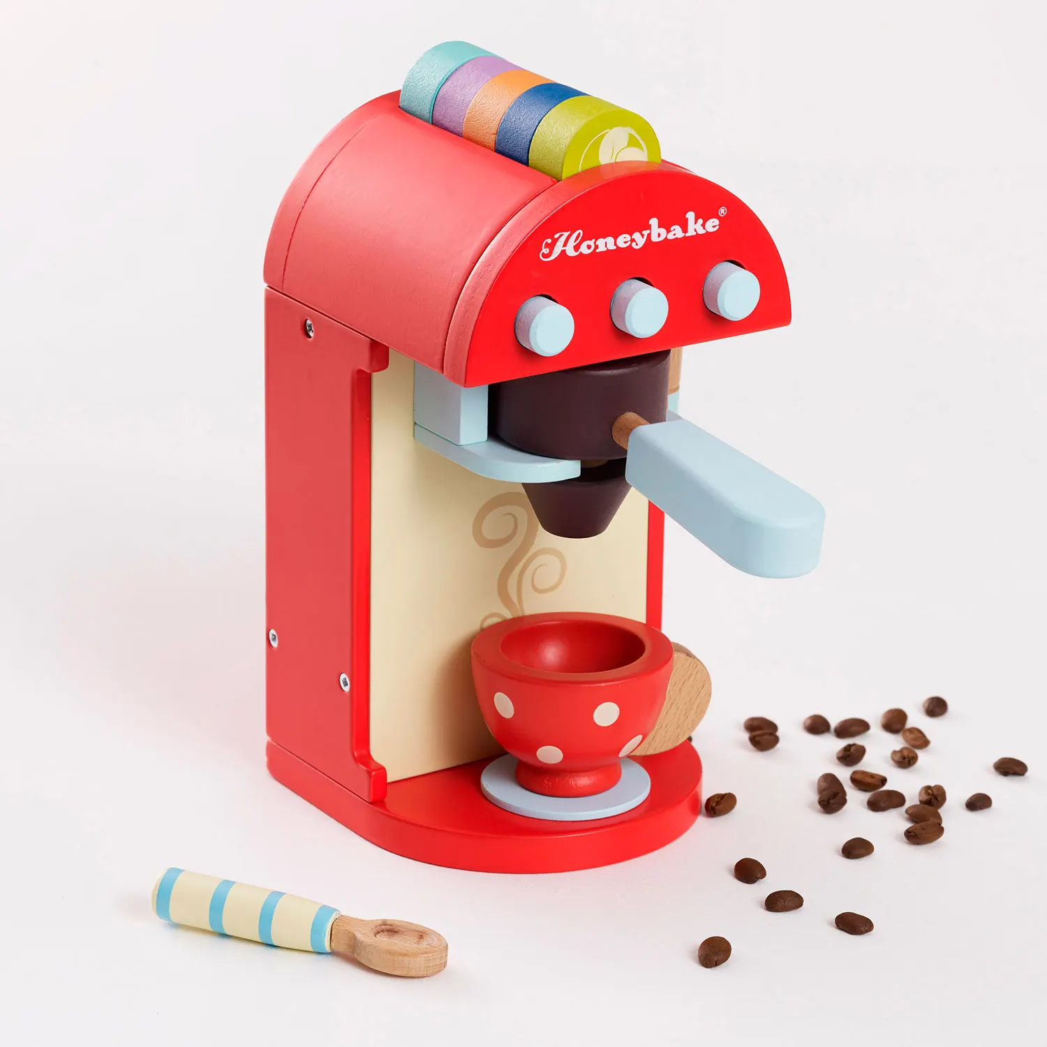 Caf&egrave; Maschine / Wooden Toy Coffee Machine & Pods-Le Toy Van (LTV)