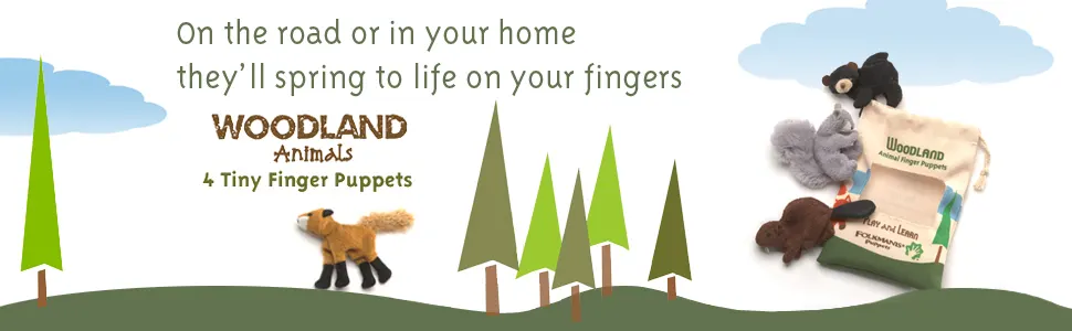 Spielset Waldtiere / Woodland Animal Set-Folkmanis® Puppets