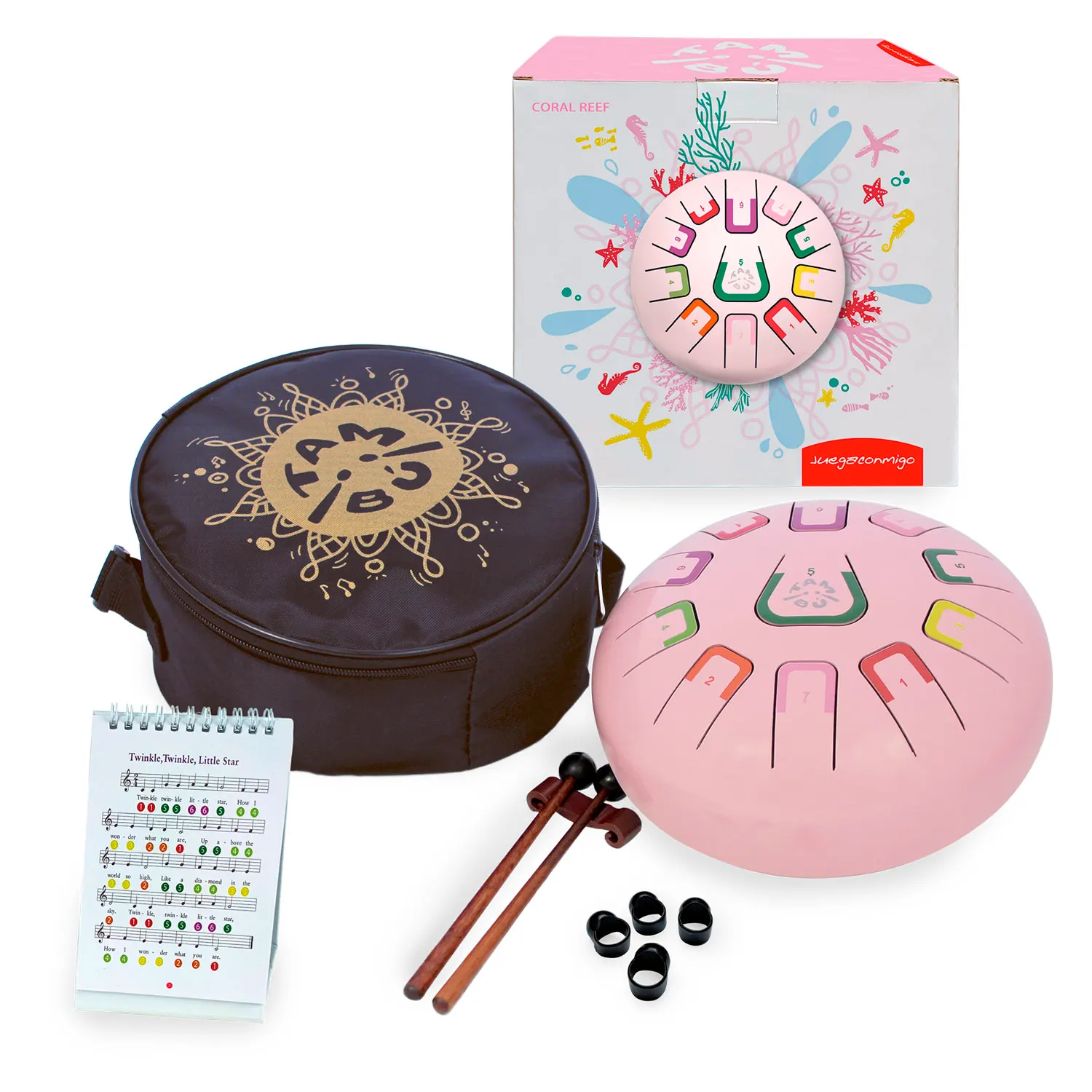 Tambu Steel Drum - Coral Reef (Matt Pink)-JuegaConmigo