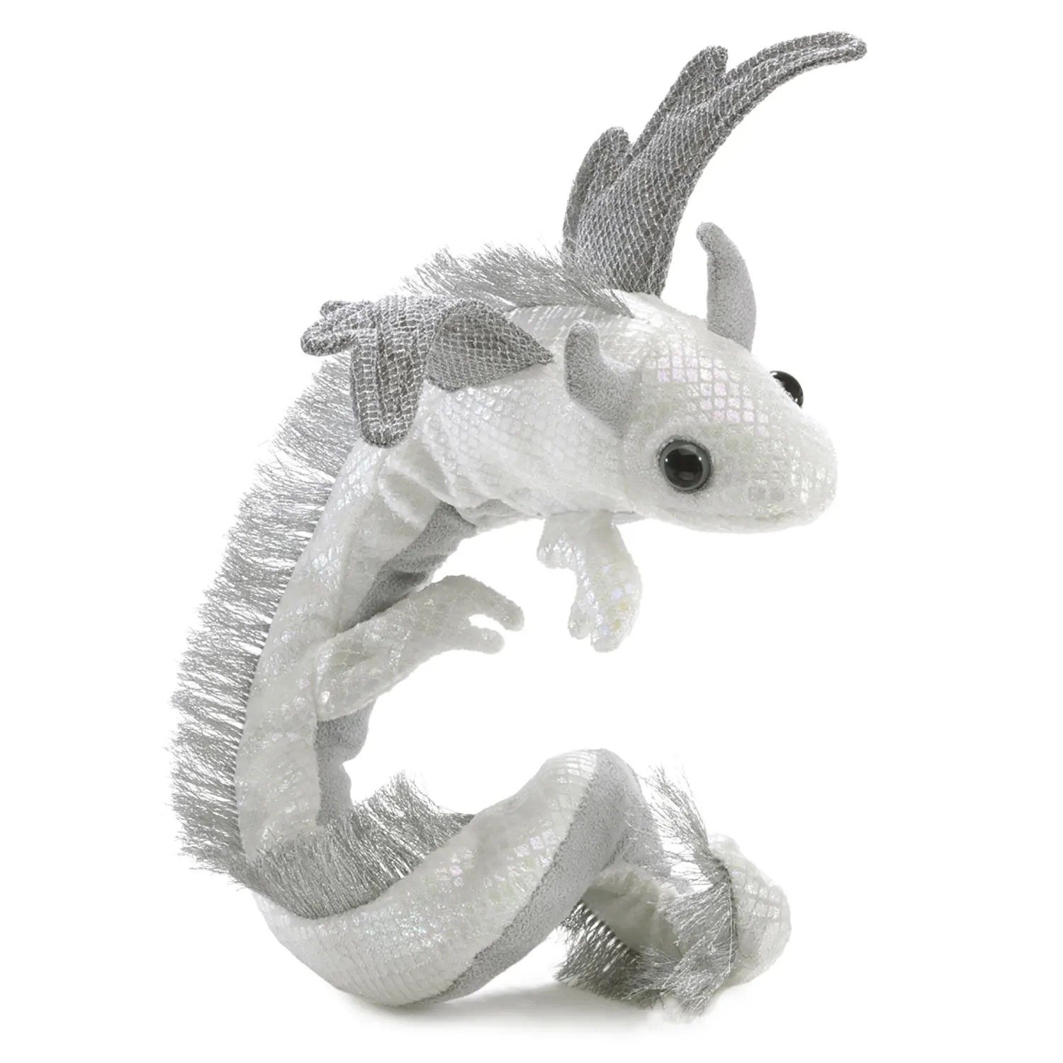 Drachenarmband weiß / Pearl Dragon Wristlet-Folkmanis® Puppets