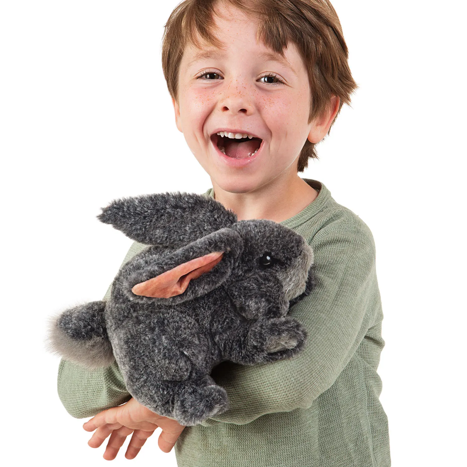Häschen in grau / Gray Bunny Rabbit-Folkmanis® Puppets