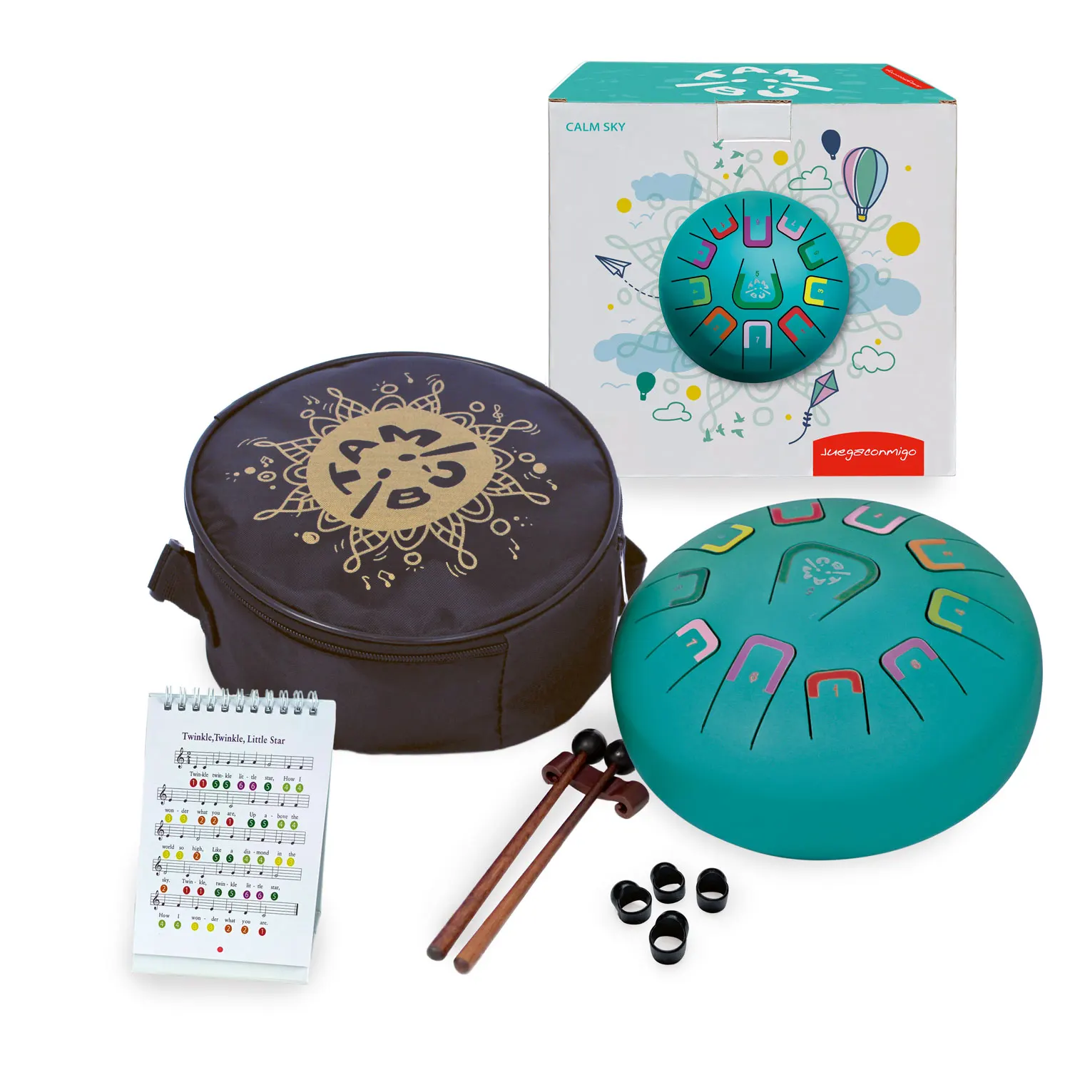 Tambu Steel Drum - Calm Sky (GlänzendTurquoise)-JuegaConmigo