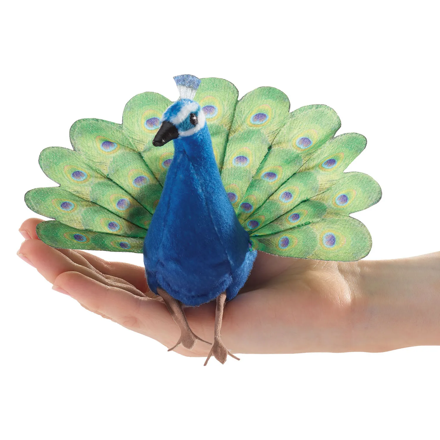 Mini Peacock / Mini Pfau-Folkmanis® Handpuppen