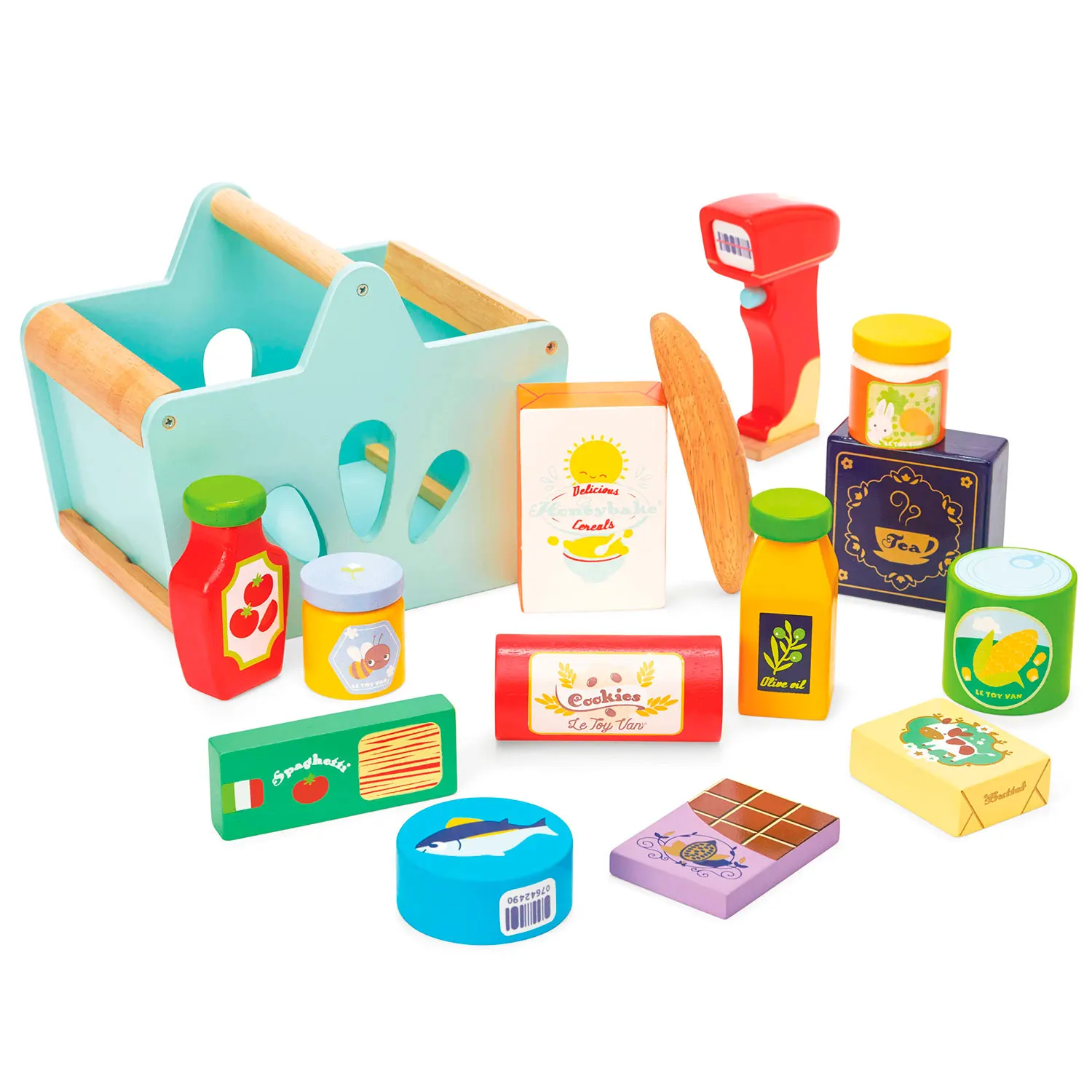 Gefüllter Einkaufskorb & Scanner / Groceries Set & Scanner-Le Toy Van (LTV)