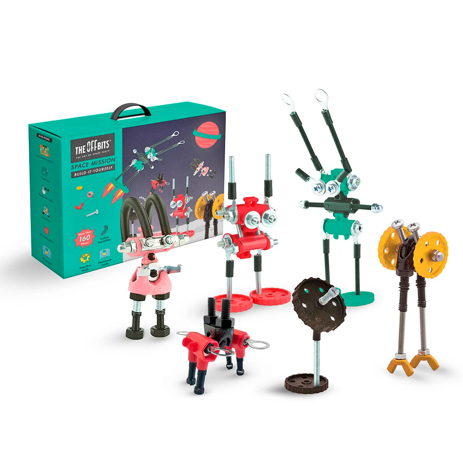 Space mission, suitcase pack more than 150 parts-TheOffbits