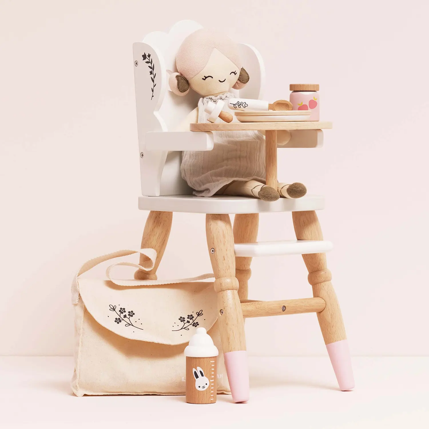 Dolls Wooden High Chair (New Look)-Le Toy Van (LTV)