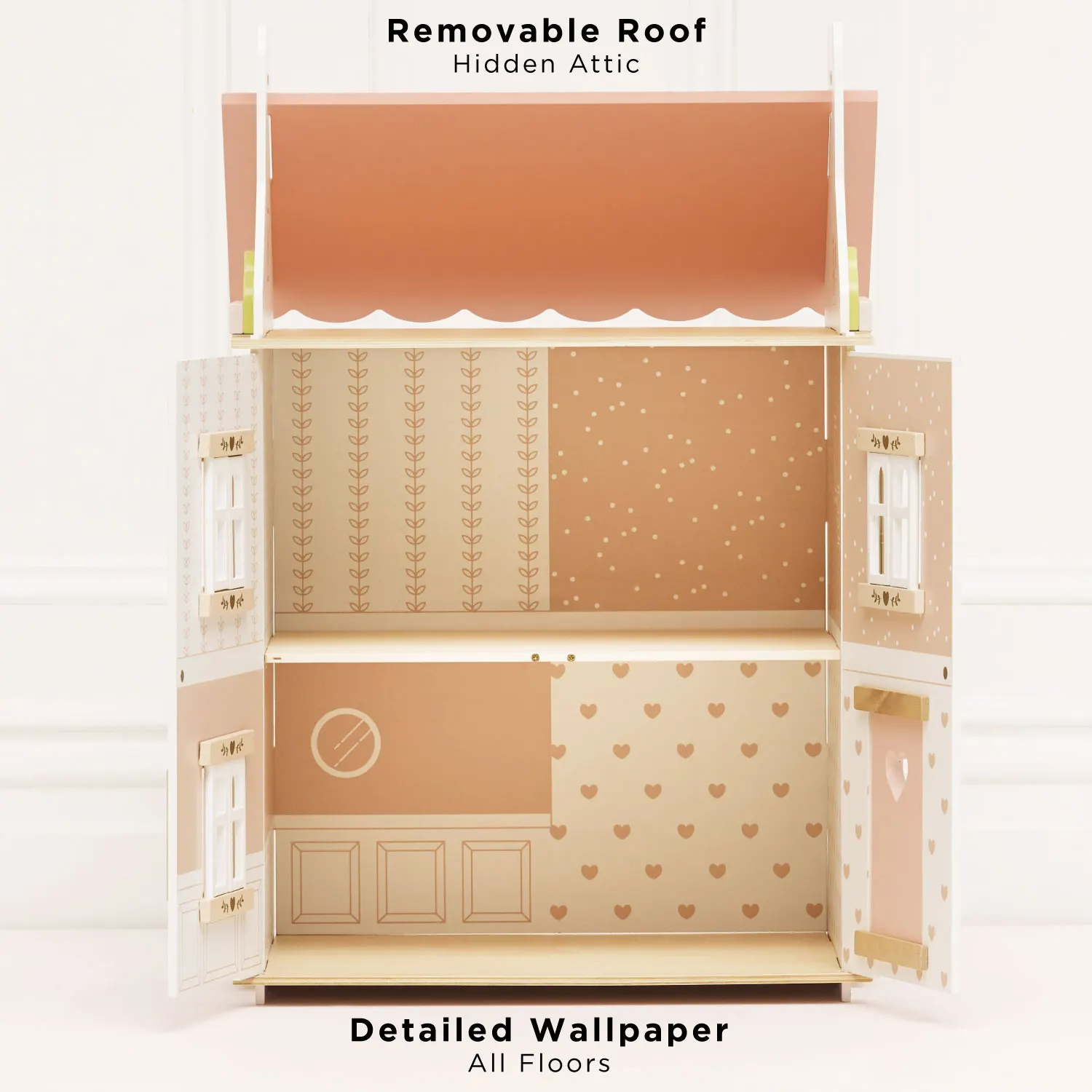 Roseheart Wooden Dolls House,Furniture & Family