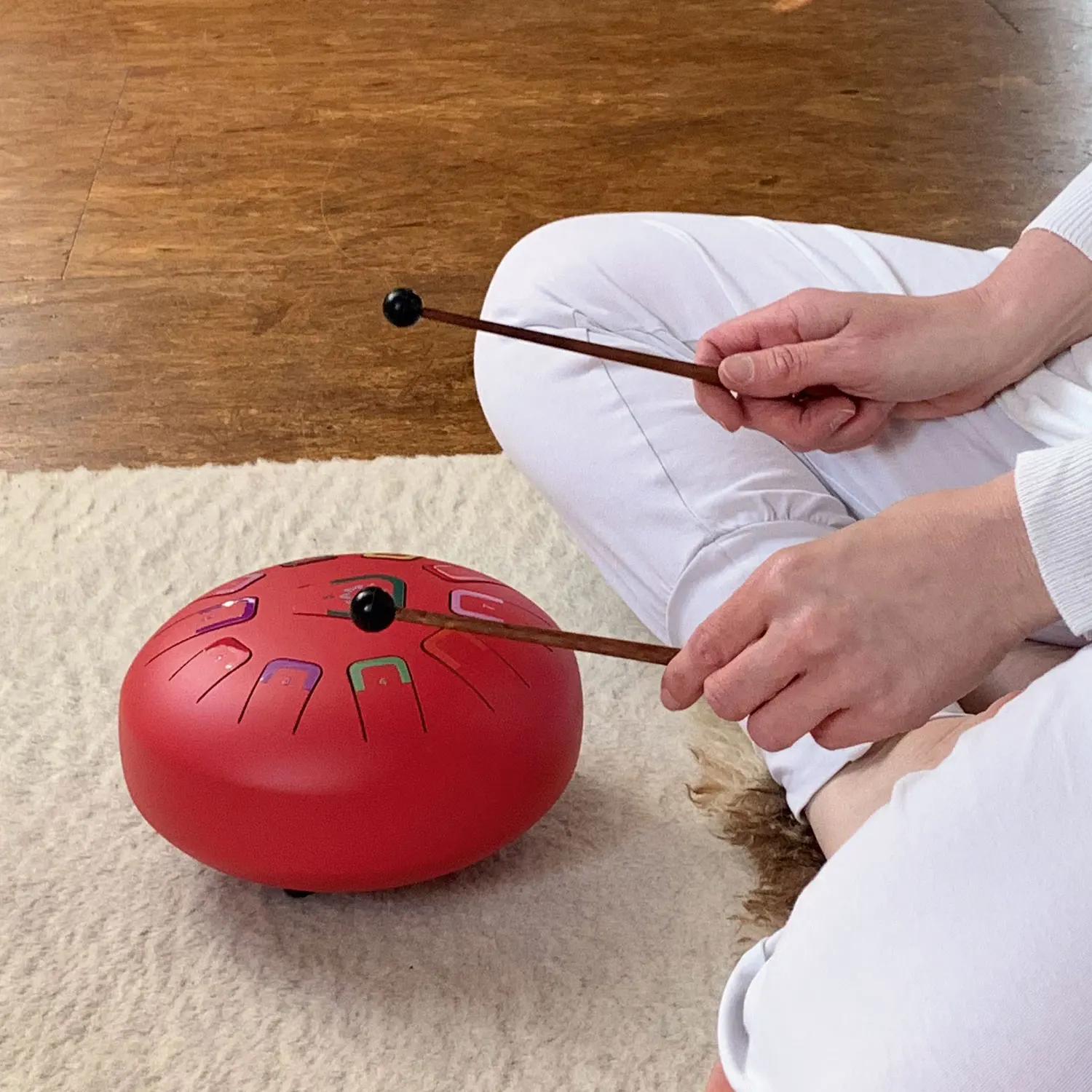 Tambu Steel Drum - Scarlet Sunset (Matt Red)-JuegaConmigo