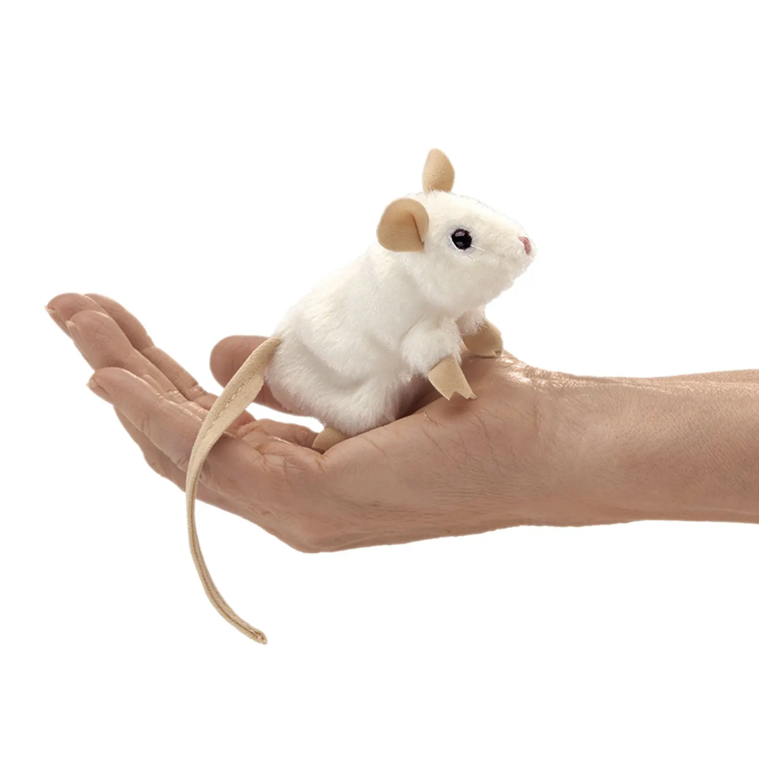 Mini white Mouse / Mini Maus, weiß-Folkmanis® Puppets