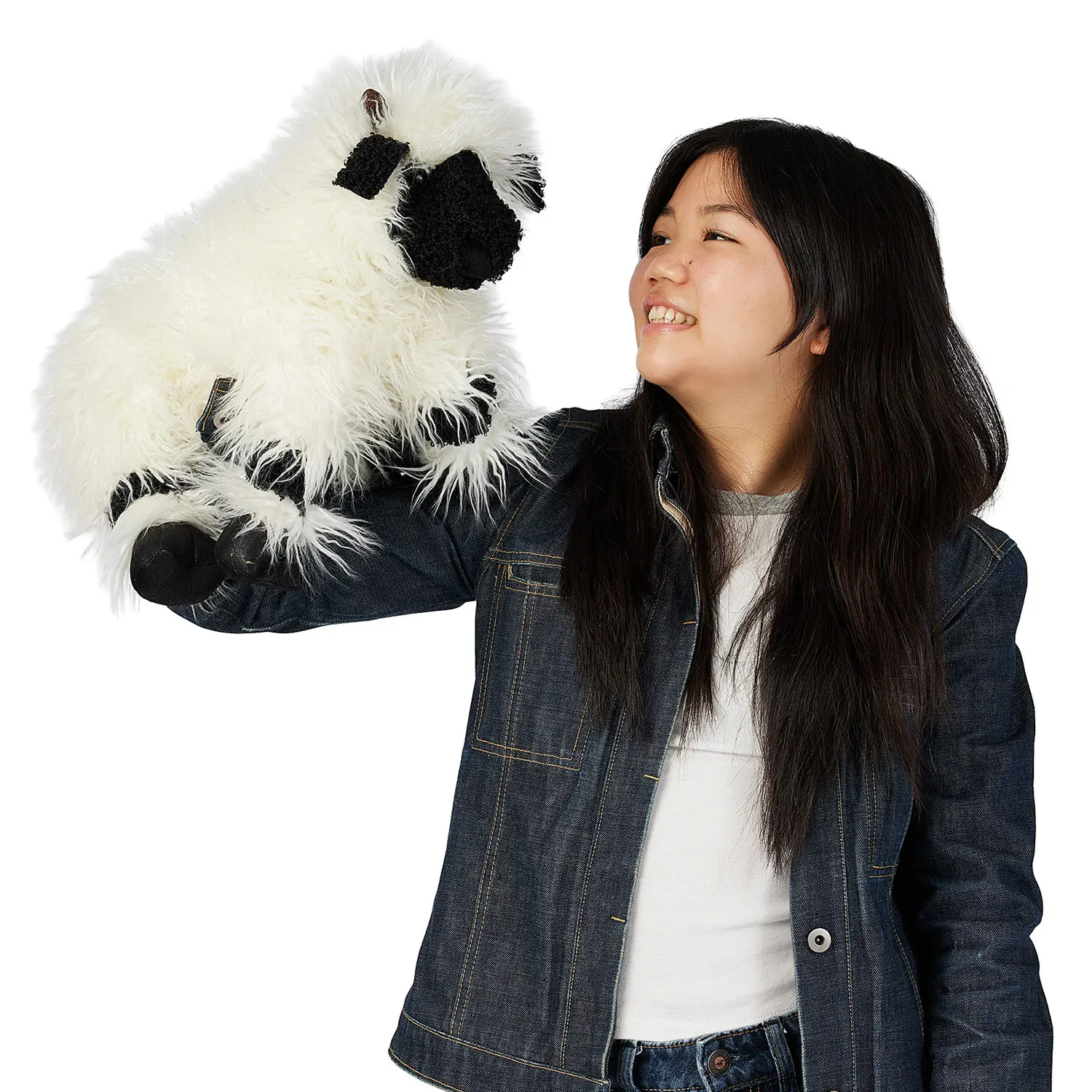 Walliser Schwarznasen Schaf / Valais Blacknose Sheep-Folkmanis® Handpuppen