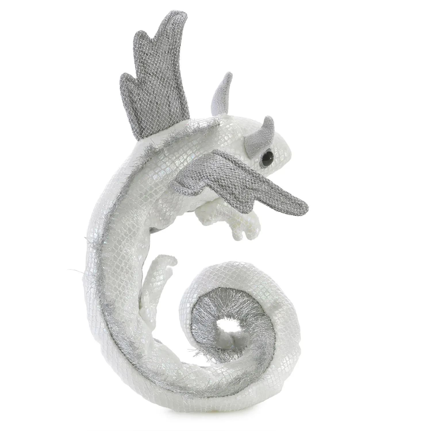 Drachenarmband weiß / Pearl Dragon Wristlet-Folkmanis® Puppets