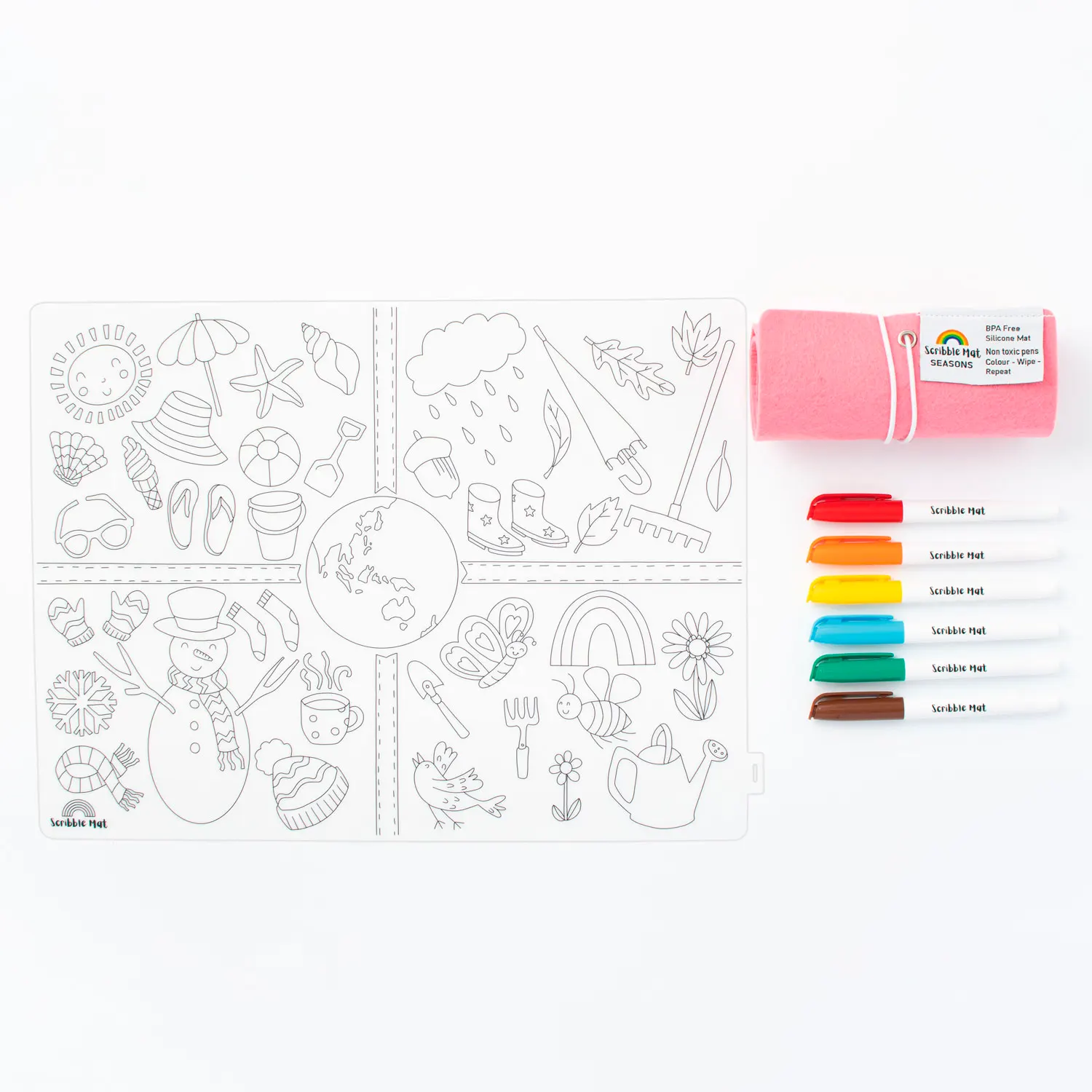 Scribble Mat 6 Farben / 6 colors - Season of the year-JuegaConmigo