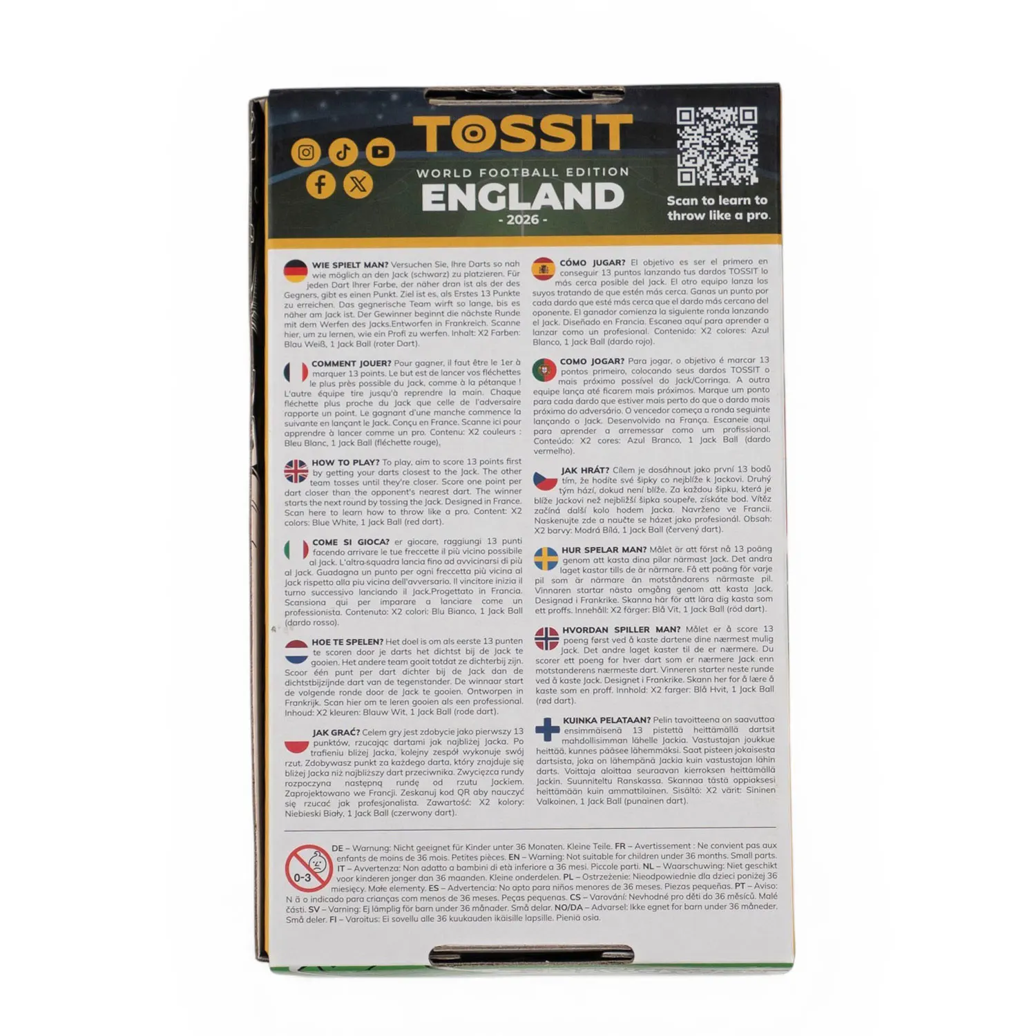 ENGLAND - TOSSIT Starter Pack - World Football Edition-TOSSIT®