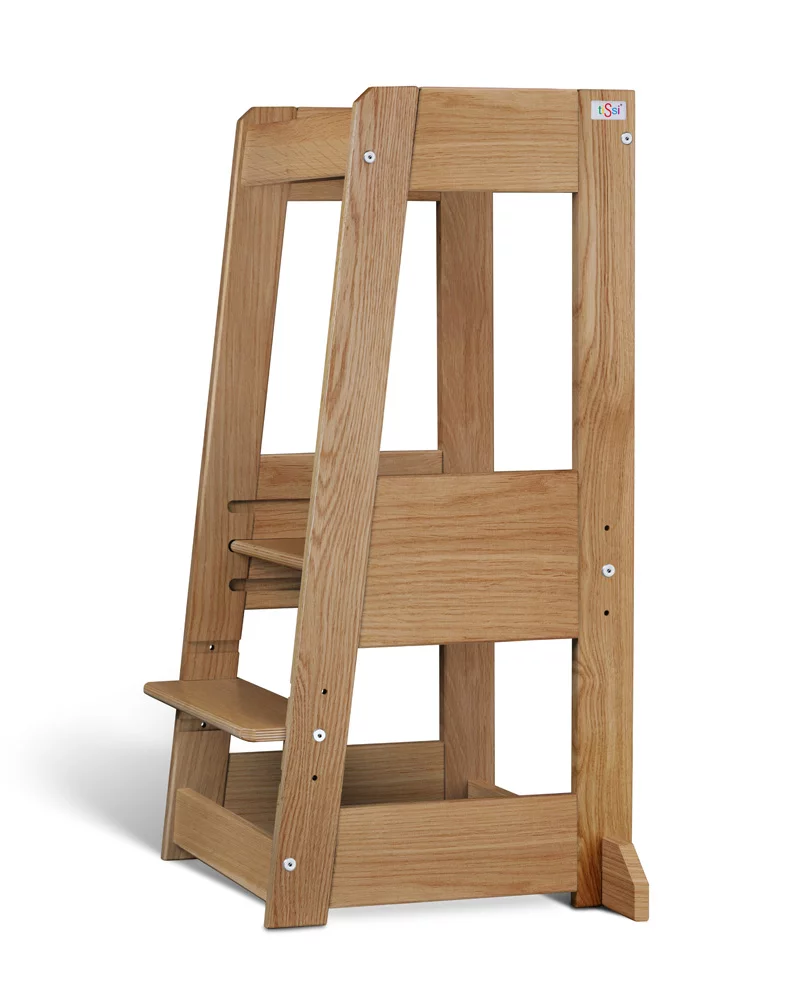 tiSsi® Entdeckerturm / Lernturm FELIX mitwachsend EICHE massiv NATUR-tiSsi®