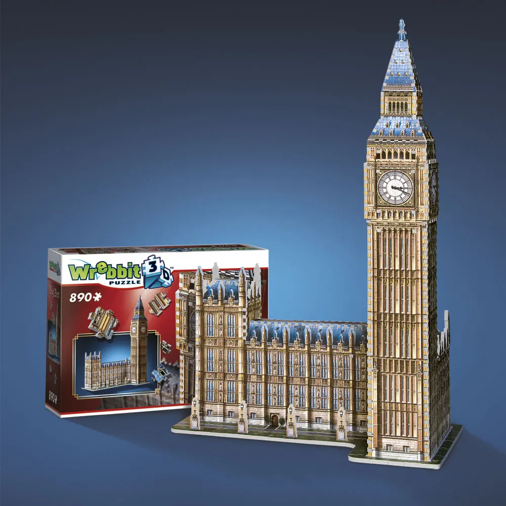Big Ben & House of Parliament - Queen Elisabeth Tower / 3D-Puzzle-Wrebbit-3D Puzzles