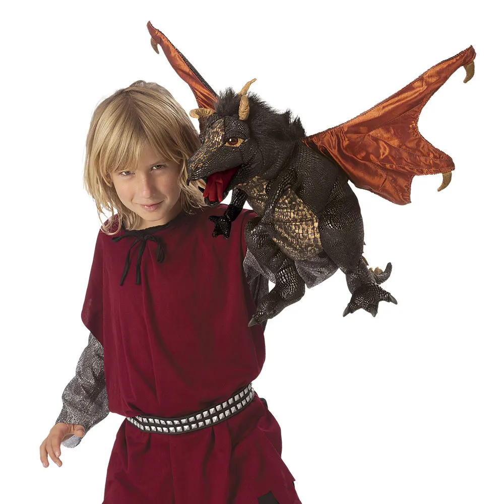 Schwarzer Drache / Black Dragon-Folkmanis® Puppets