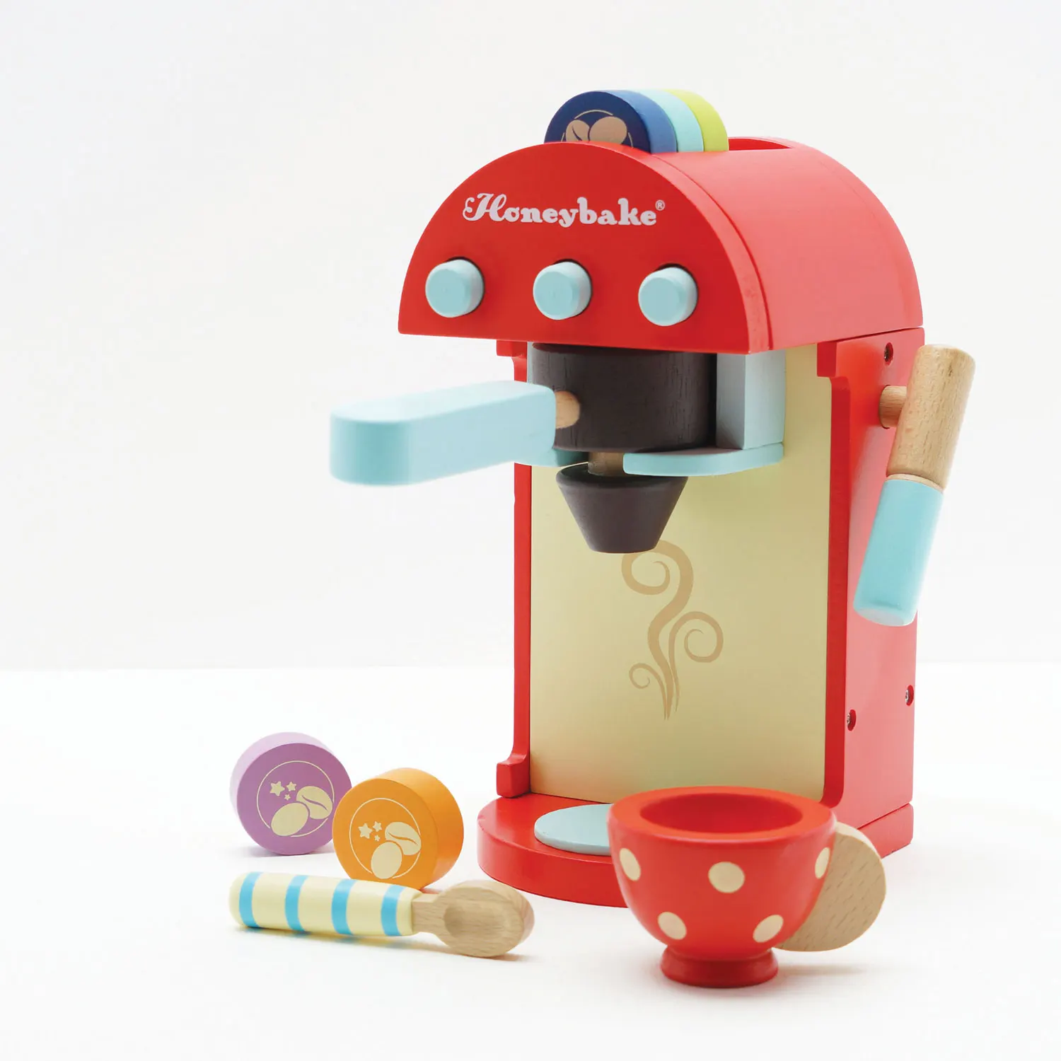 Caf&egrave; Maschine / Wooden Toy Coffee Machine & Pods-Le Toy Van (LTV)