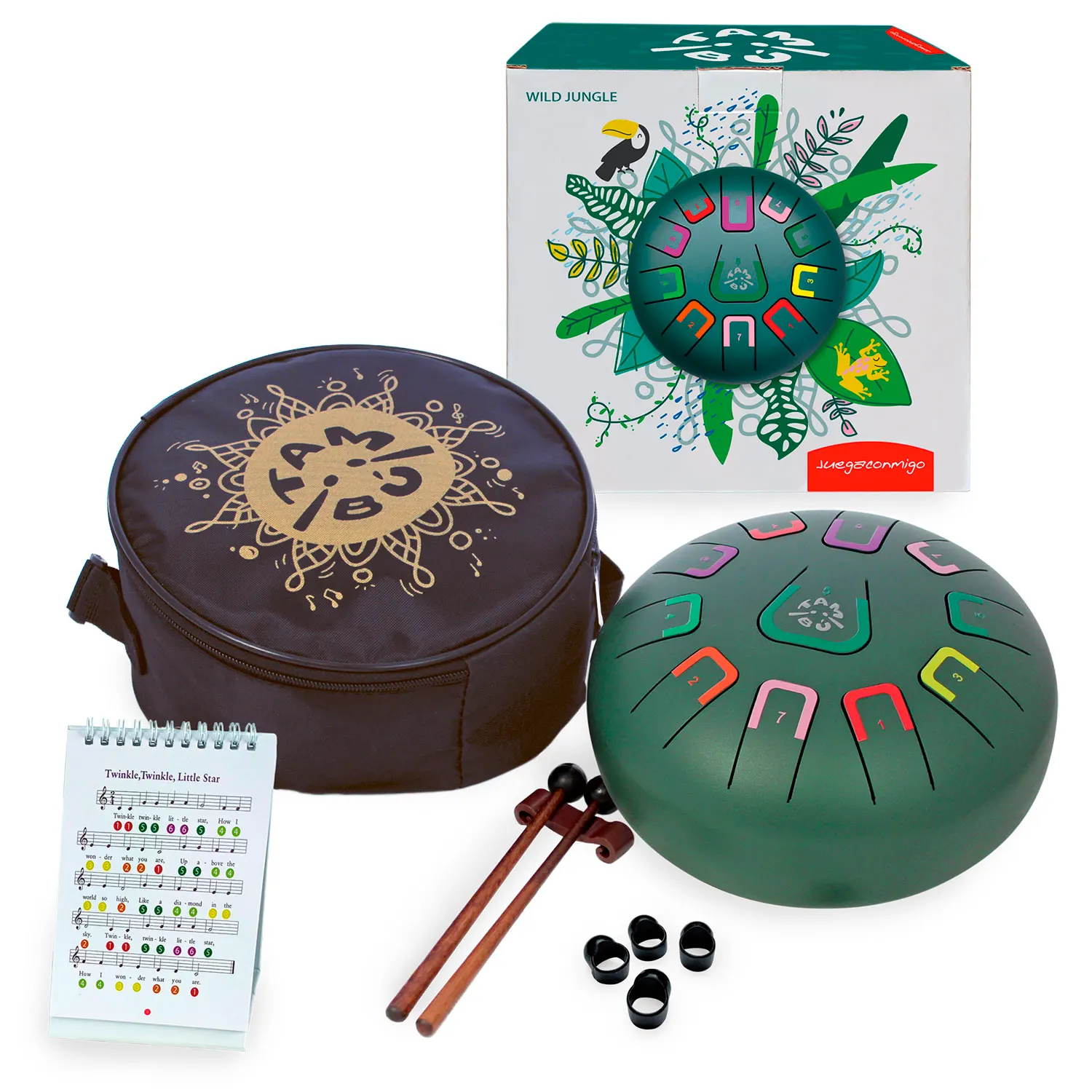 Tambu Steel Drum - Wild Jungle (Matt Jungle green)-JuegaConmigo