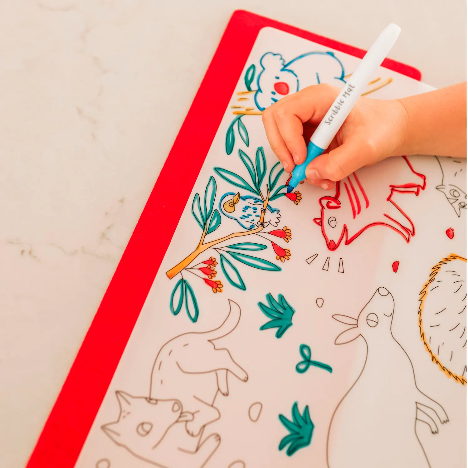Scribble Mat 4 Farben / 4 colors - Australien Animals-JuegaConmigo