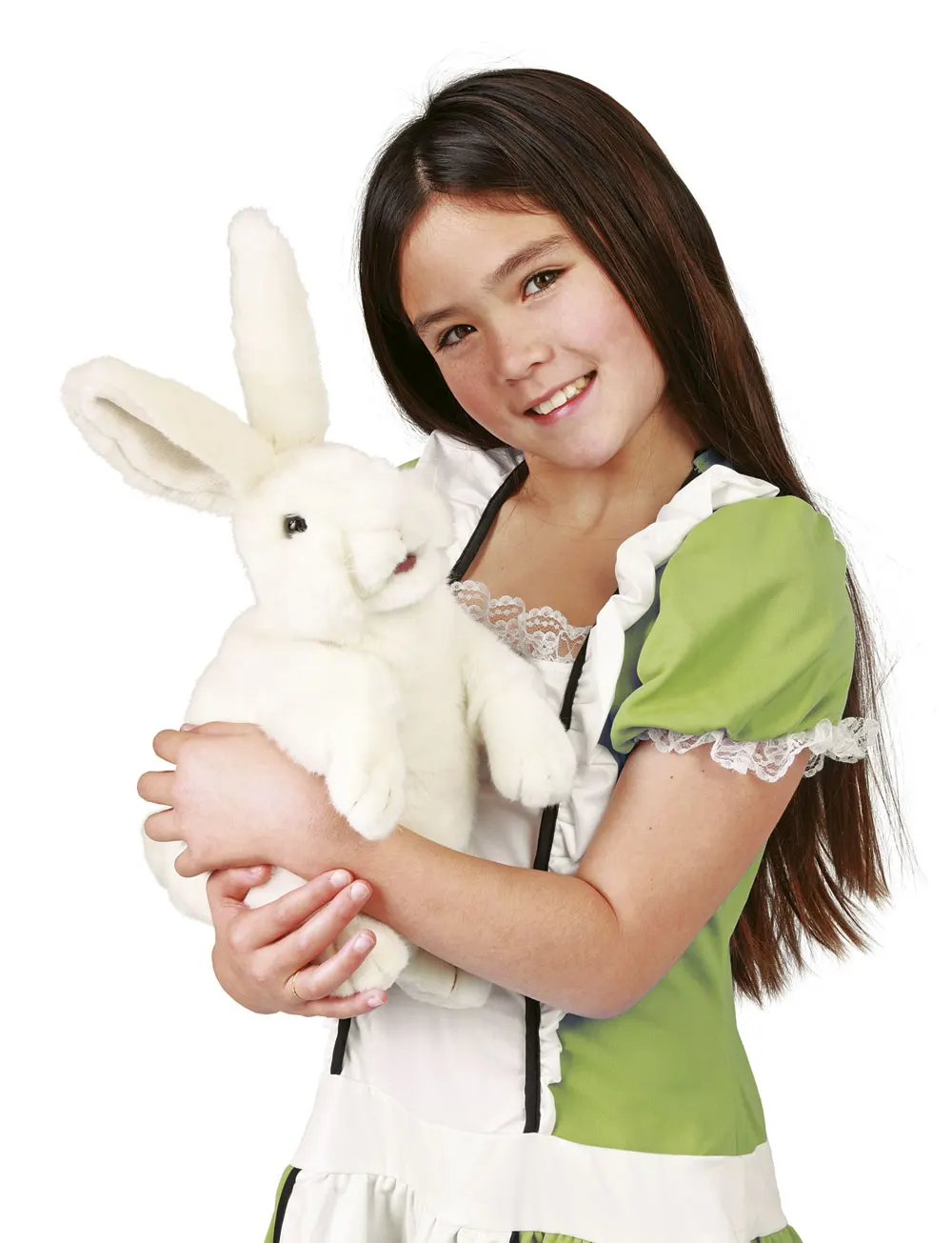 Weißer Hase, stehend / Standing White Rabbit-Folkmanis® Puppets