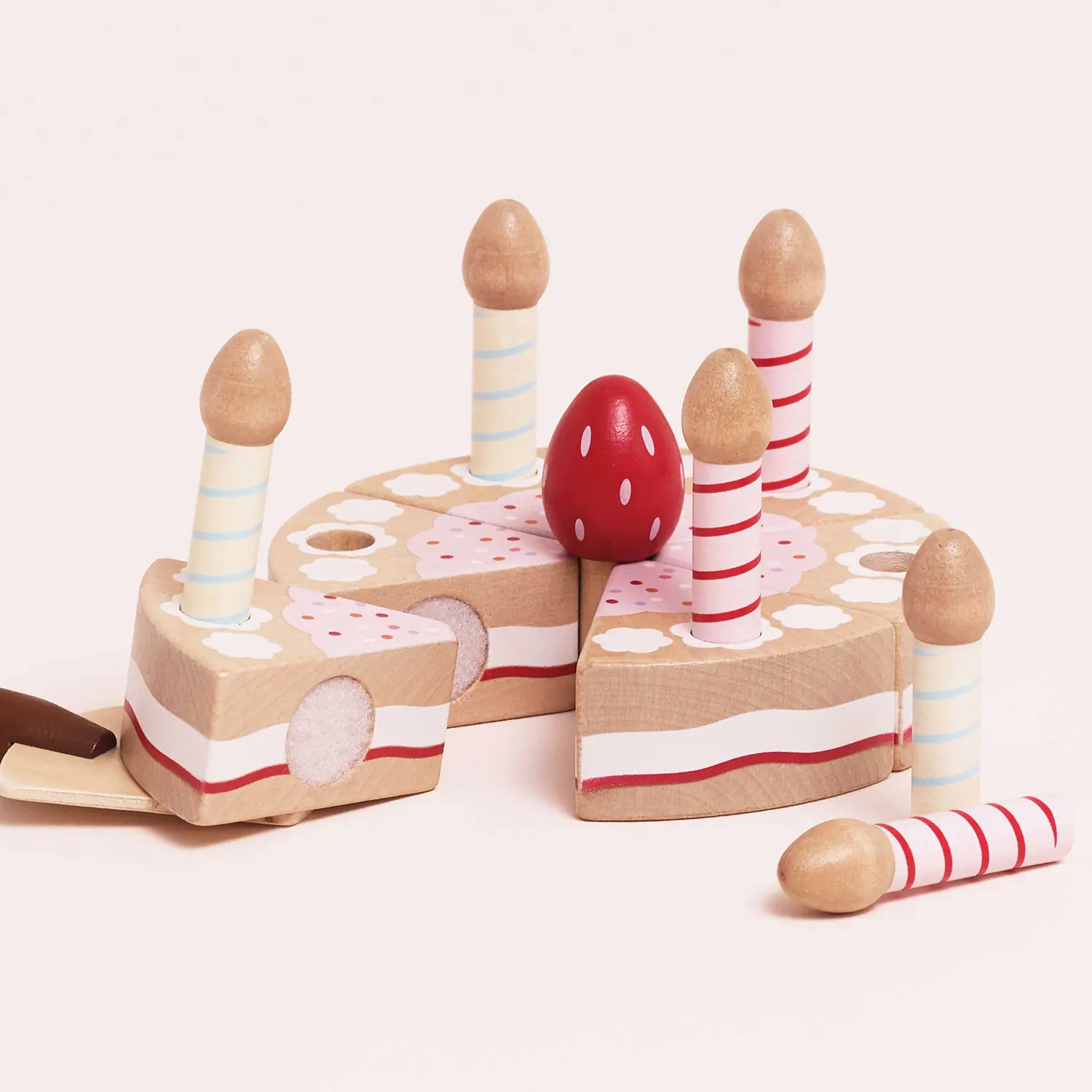 Sliceable Birthday Cake & Candles (New Look)-Le Toy Van (LTV)