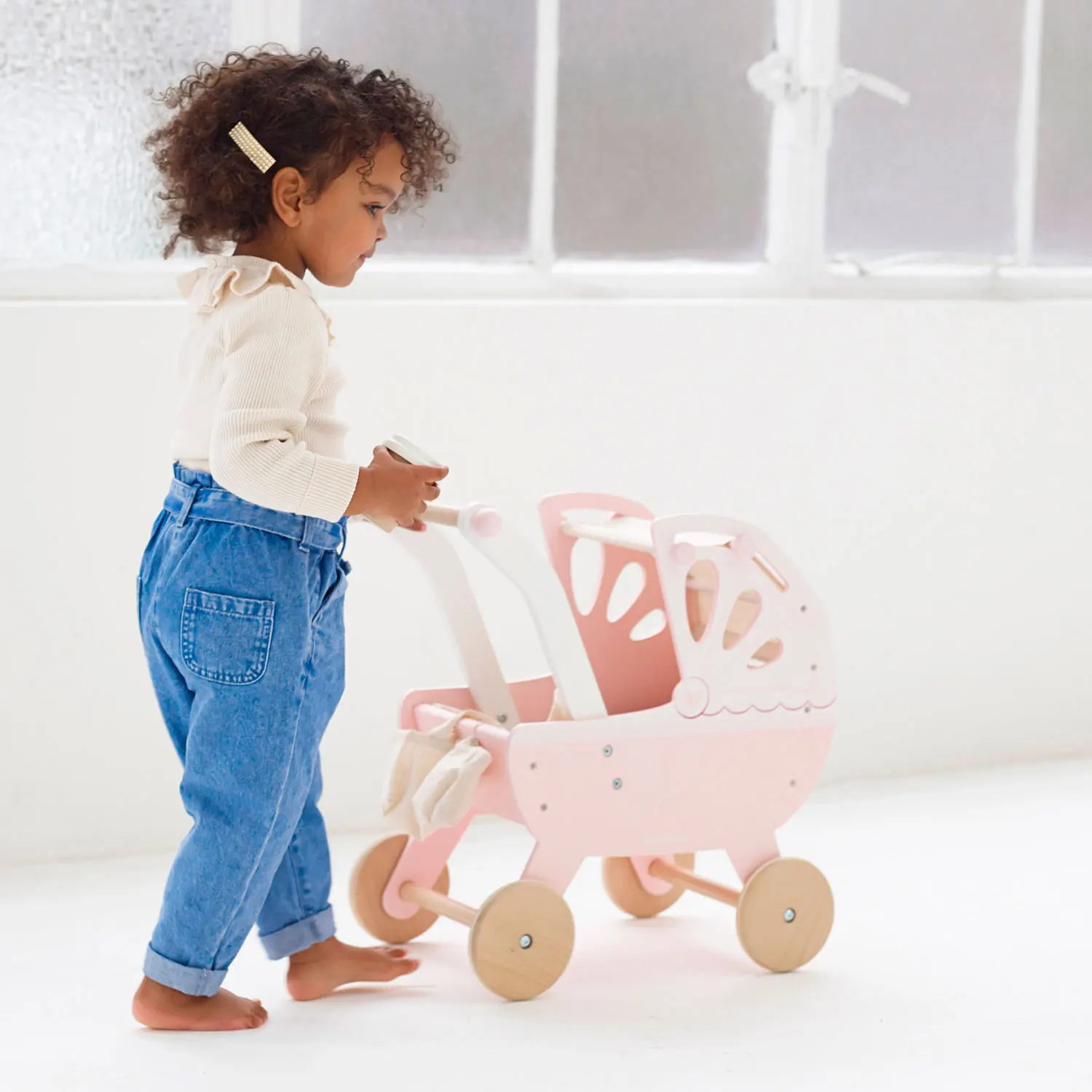 Sweet Dreams Puppenwagen / Retro Wooden Doll Pram-Le Toy Van (LTV)