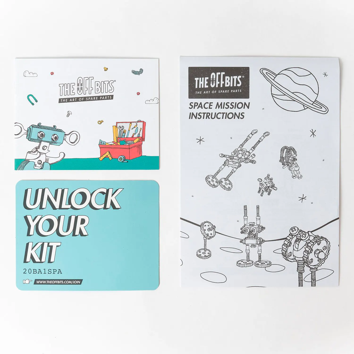 Space mission, suitcase pack more than 150 parts-TheOffbits