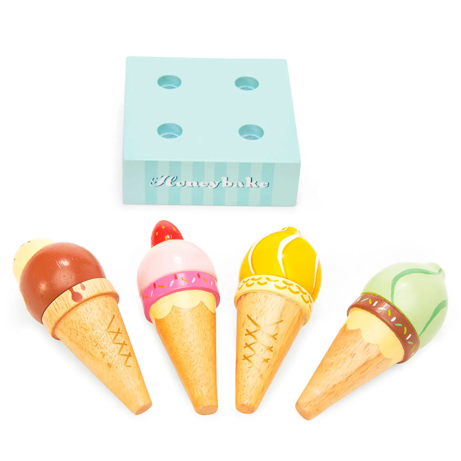 Eiscreme auf Waffeln  / Wooden Ice Cream Cones Set-Le Toy Van (LTV)