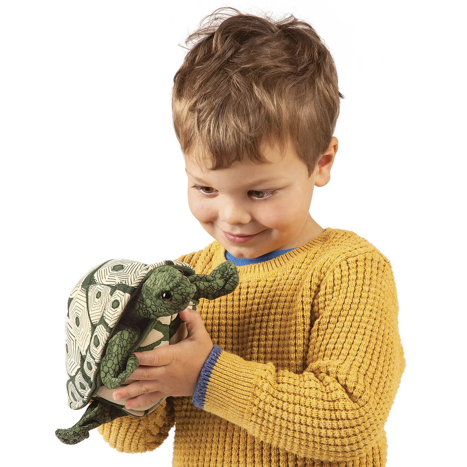 Landschildkröte (helles Muster) / Tortoise-Folkmanis® Puppets