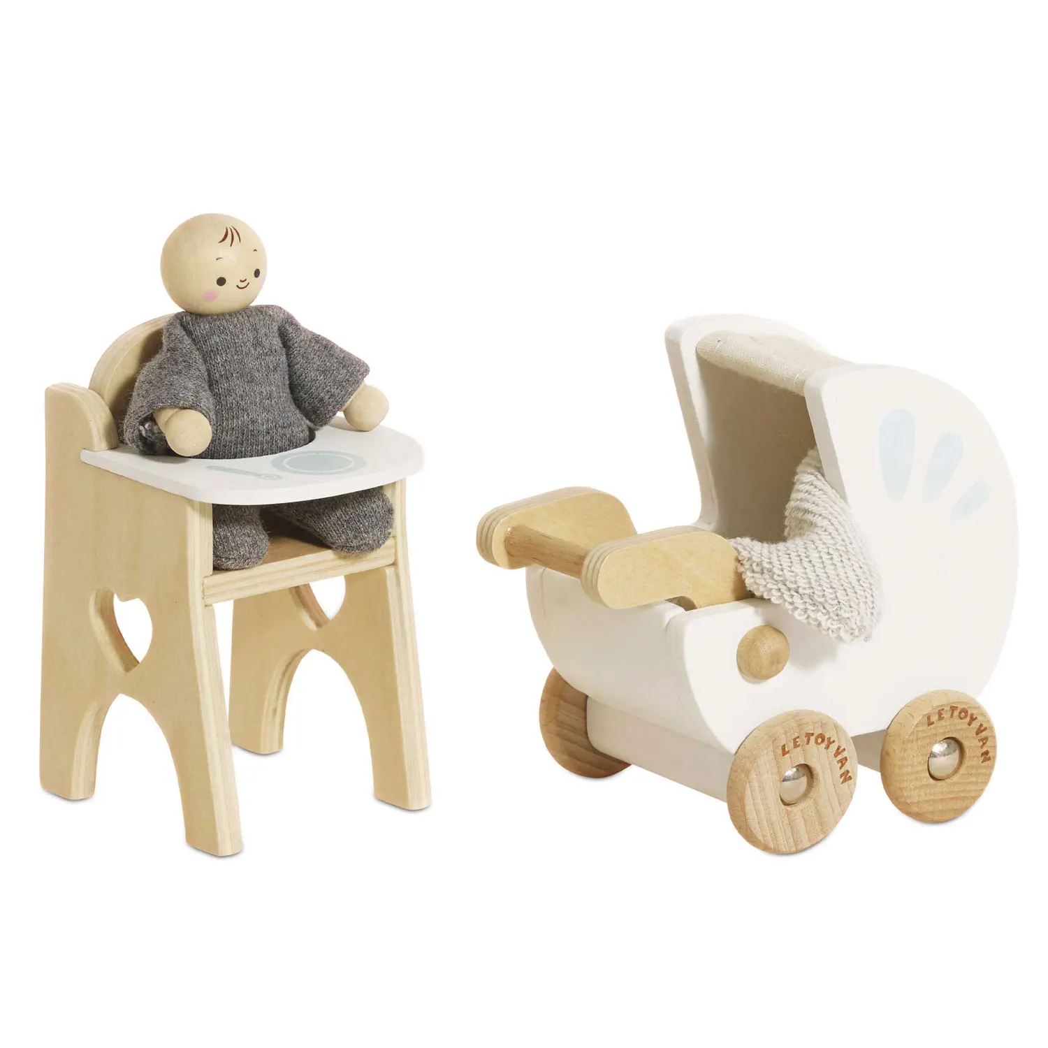Kleinkind mit Ausstattung / Dolls House Nursery & Baby Set