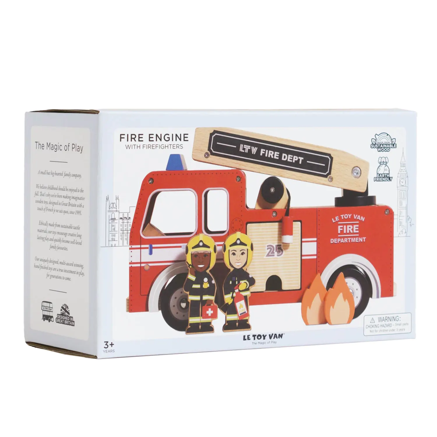 Fire Engine with Firefighters (New Look)-Le Toy Van (LTV)