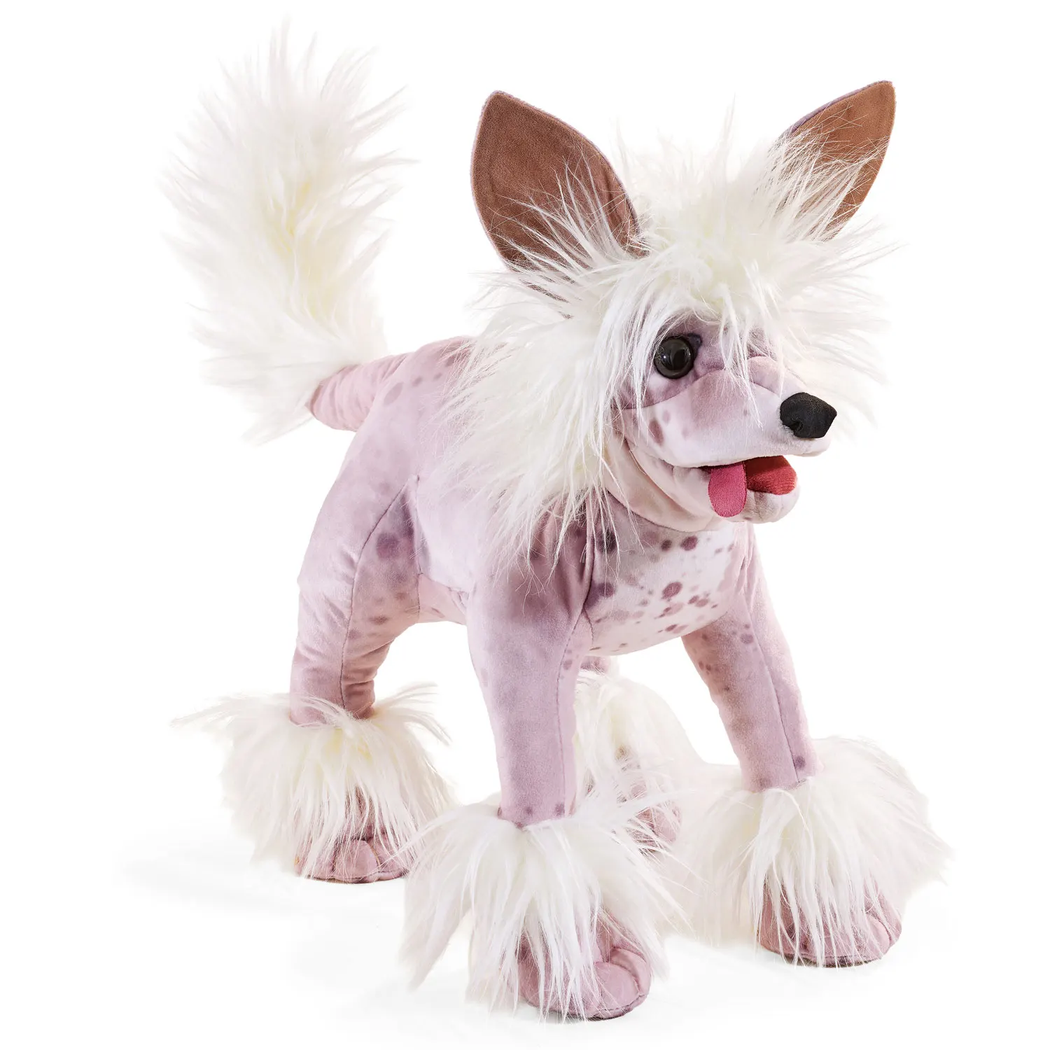 Chinese Crested Dog / Chinesischer Schopfhund-Folkmanis® Handpuppen