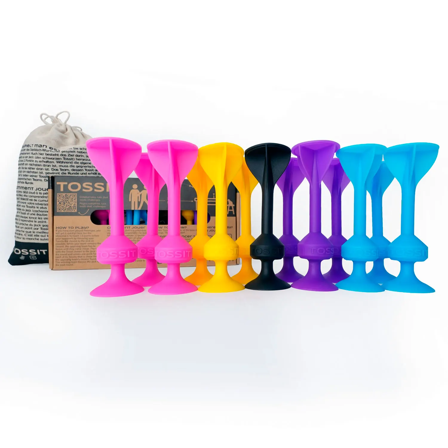 TOSSIT FAMILY PACK pink / lila / hellblau / gelb-TOSSIT®