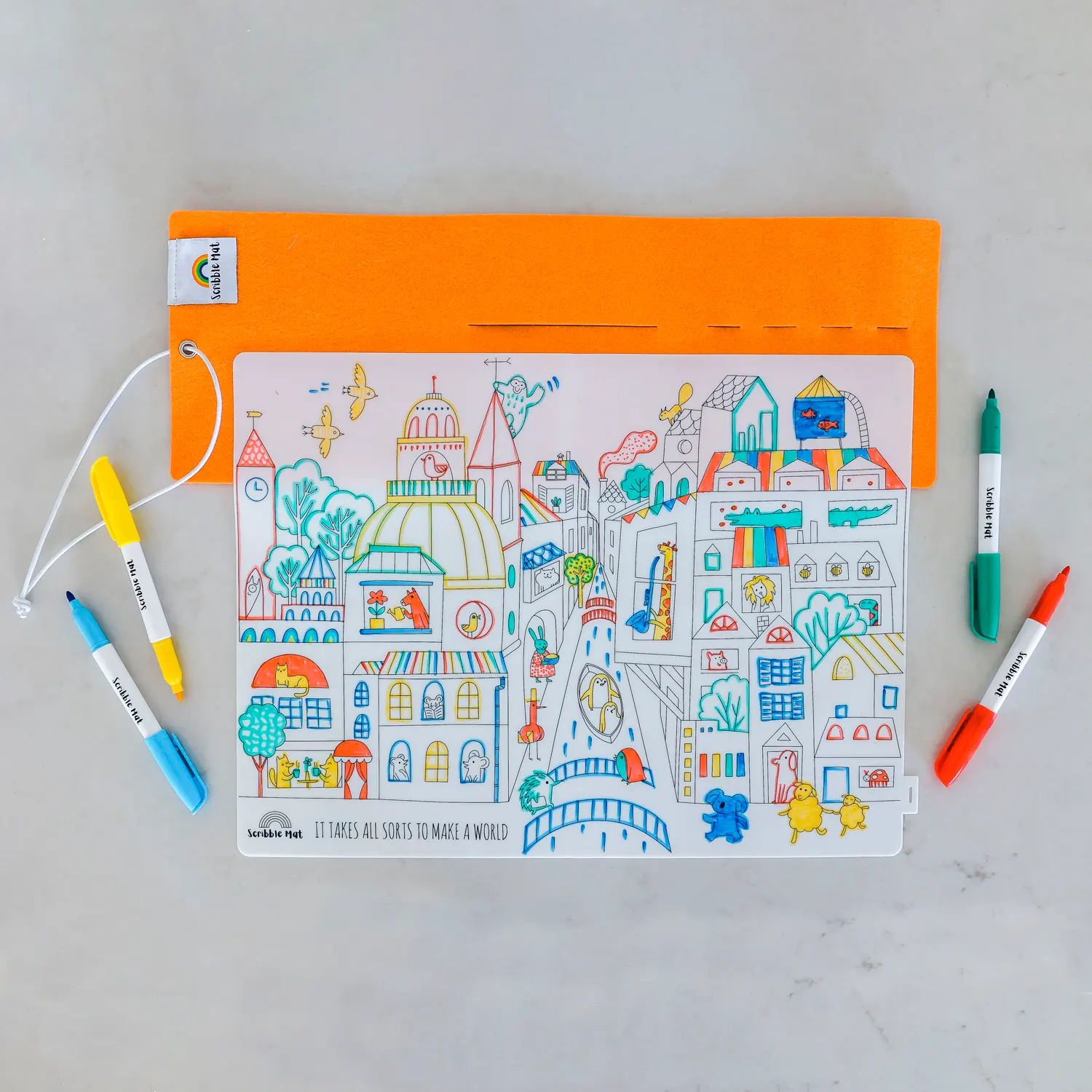 Scribble Mat 4 Farben / 4 colors - Diversity-JuegaConmigo