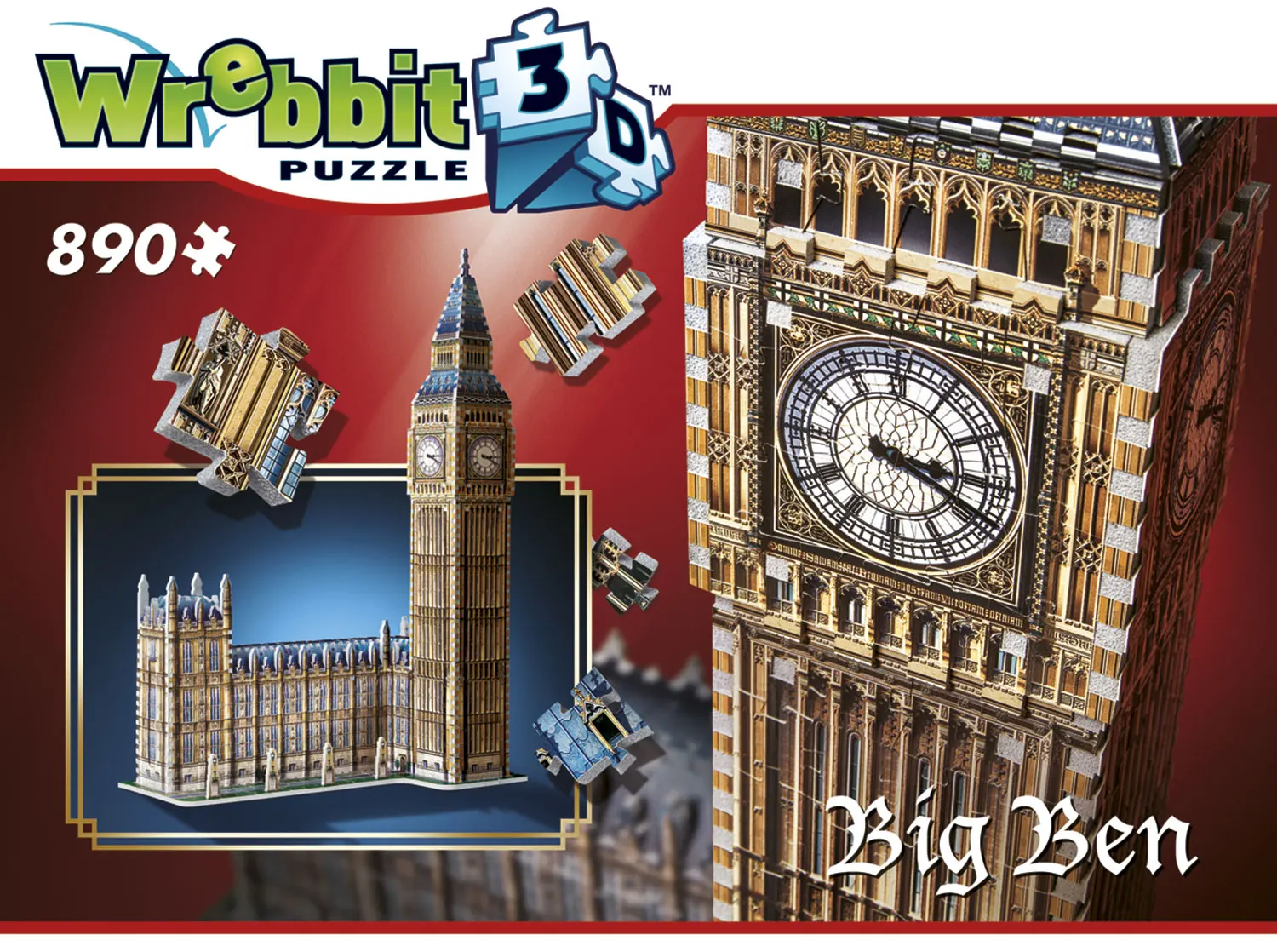 Big Ben & House of Parliament - Queen Elisabeth Tower / 3D-Puzzle-Wrebbit-3D Puzzles